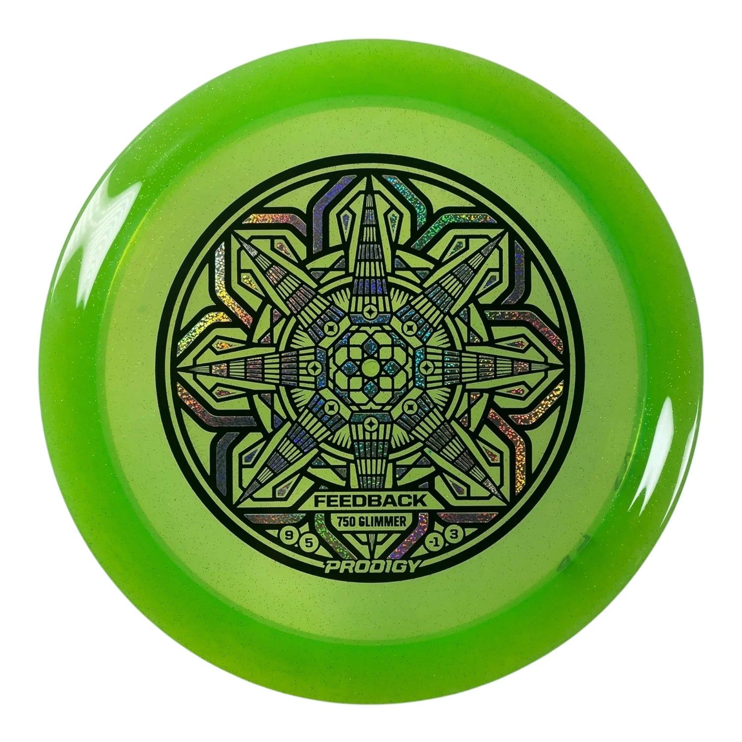 Prodigy Disc Feedback | 750 Glimmer | Green/Sparkle 175g Disc Golf