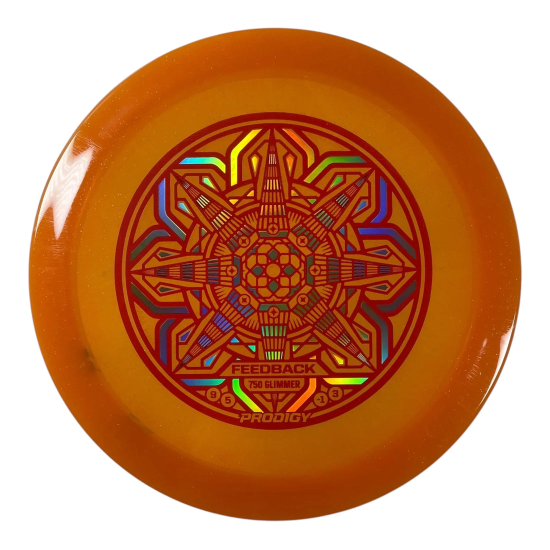 Prodigy Disc Feedback | 750 Glimmer | Orange/Holo 173g Disc Golf