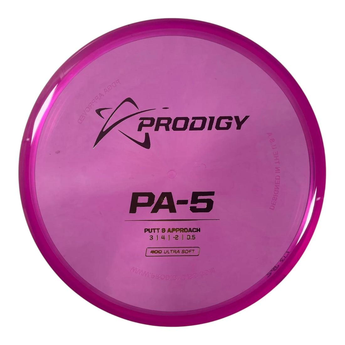 Prodigy Disc PA-5 | 400 Ultra Soft | Pink/Bronze 173g Disc Golf