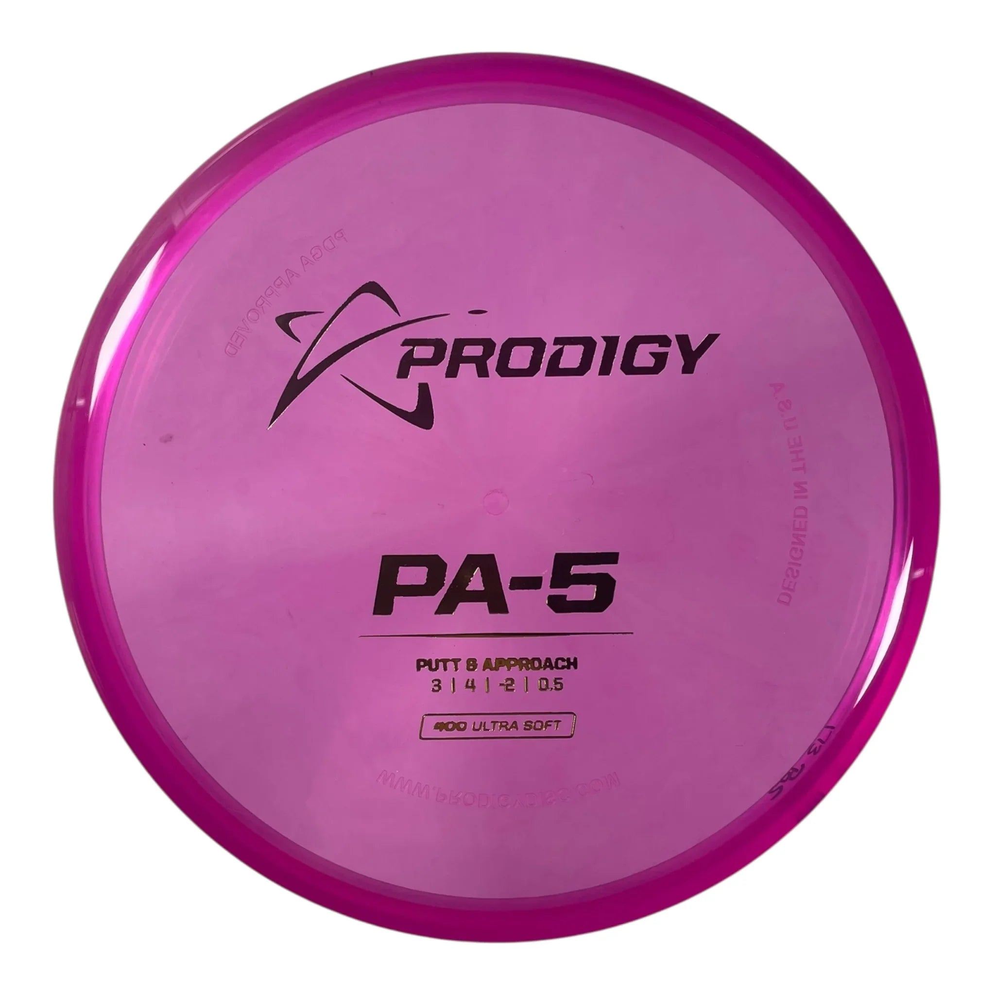 Prodigy Disc PA-5 | 400 Ultra Soft | Pink/Bronze 173g Disc Golf