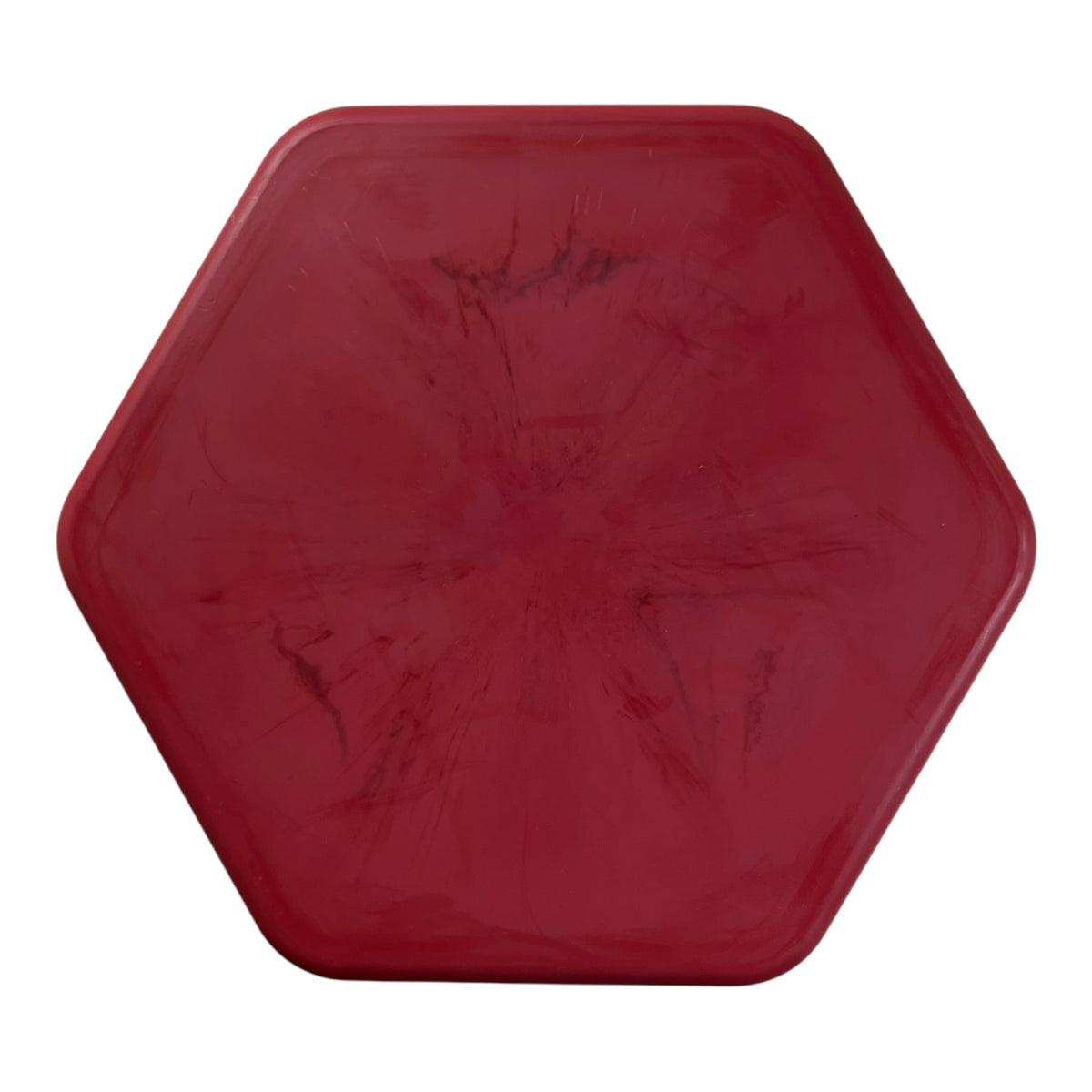 Six Sided Discs Hexagon | Swirly Base | Red 182-183g Disc Golf