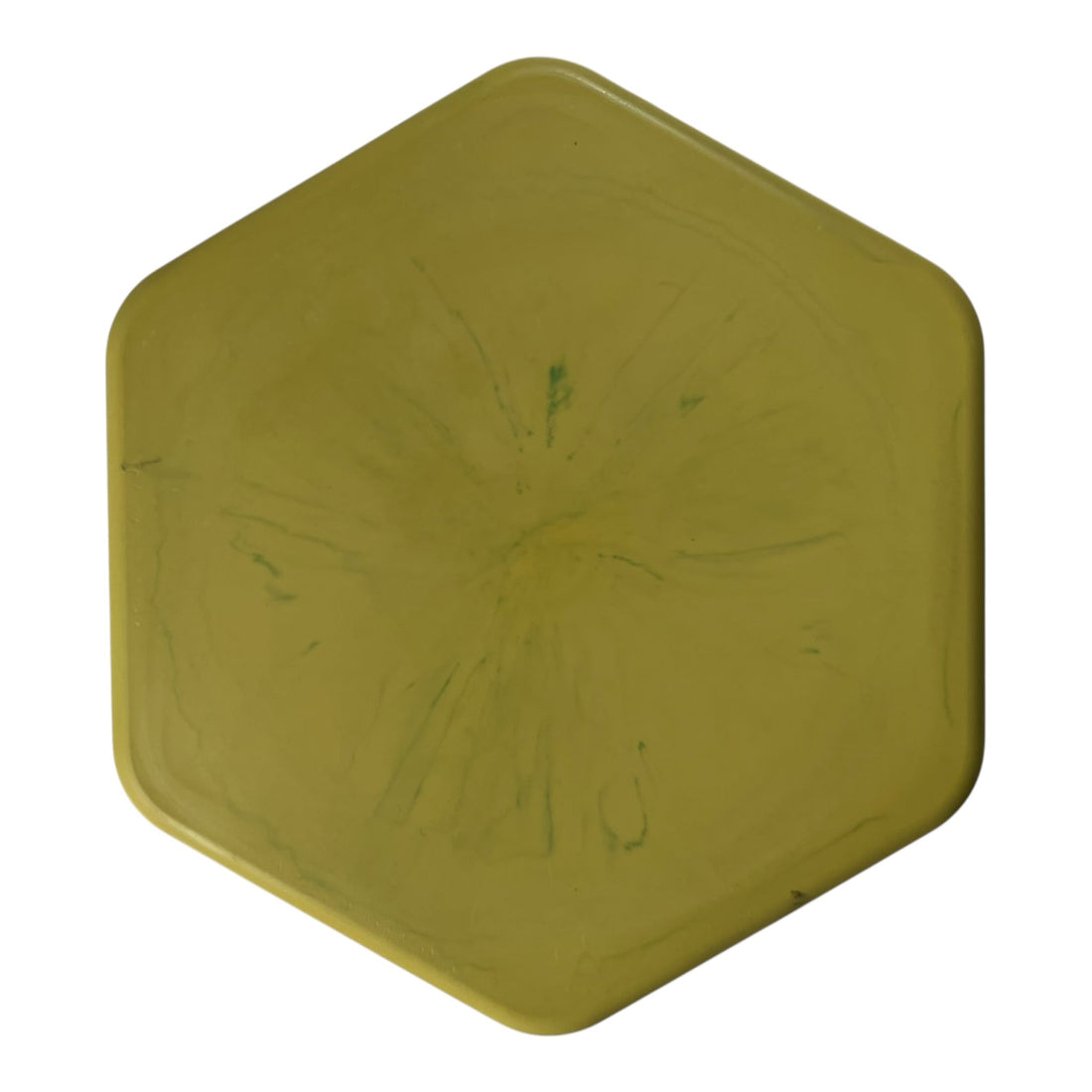 Six Sided Discs Hexagon | Swirly Base | Yellow 180g Disc Golf