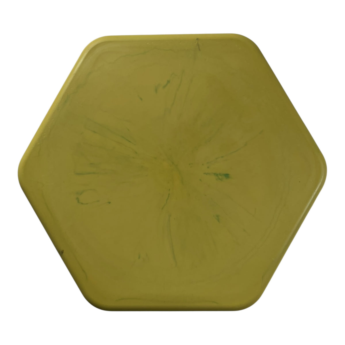 Six Sided Discs Hexagon | Swirly Base | Yellow 180g Disc Golf