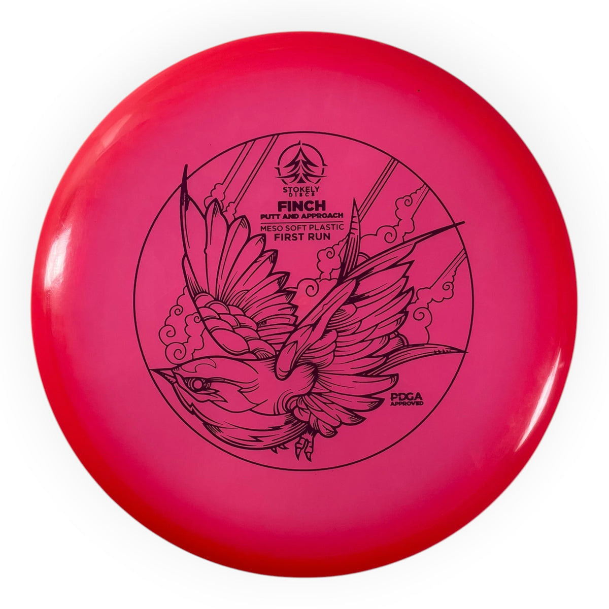 Stokely Discs Finch | Meso Soft | Red/Black 172g (First Run) Disc Golf