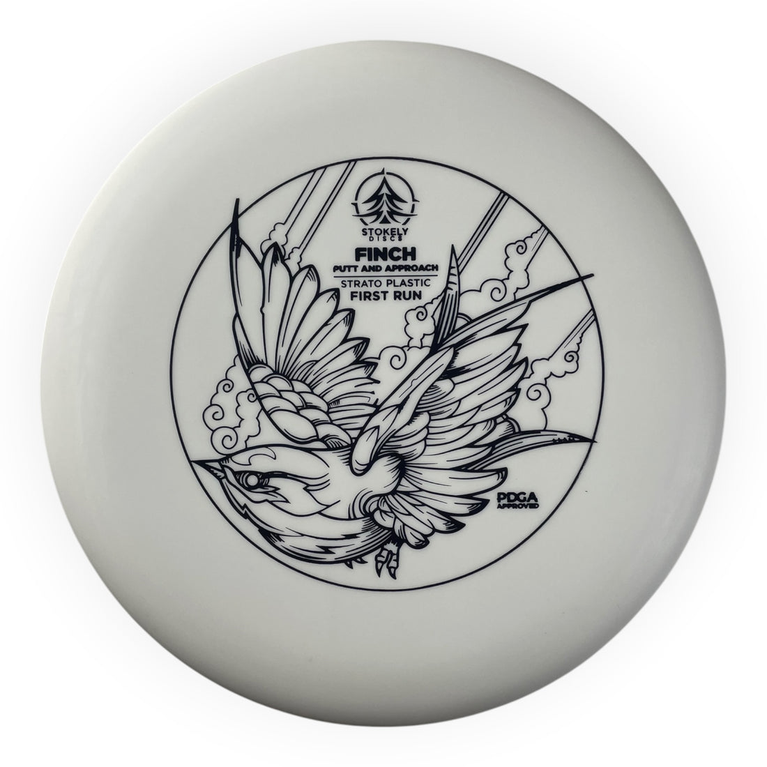 Stokely Discs Finch | Strato | White/Black 170g (First Run) Disc Golf