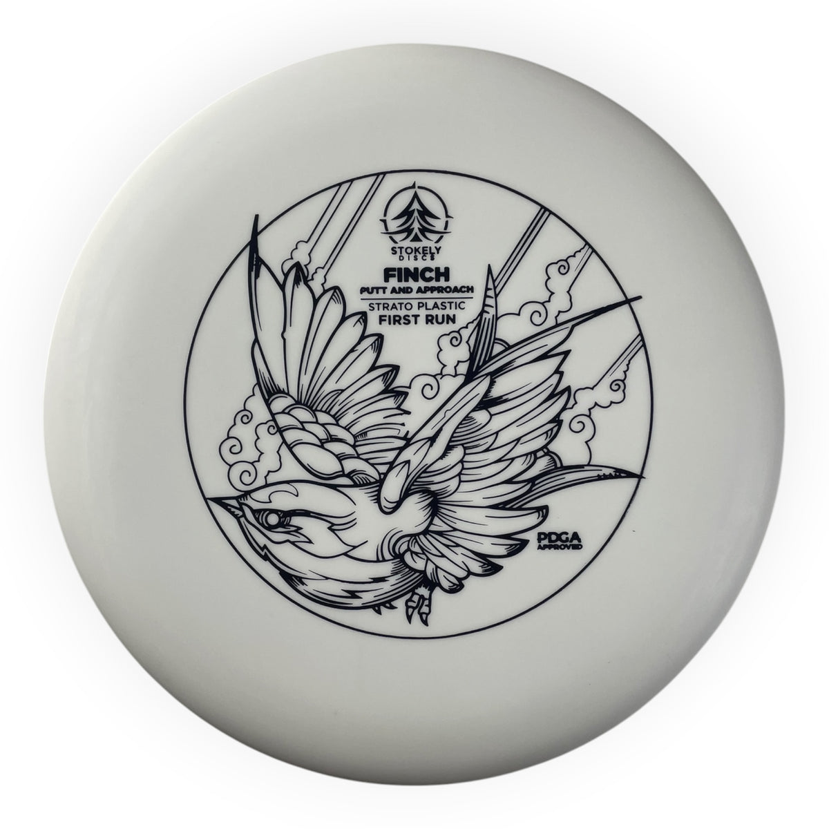 Stokely Discs Finch | Strato | White/Black 170g (First Run) Disc Golf