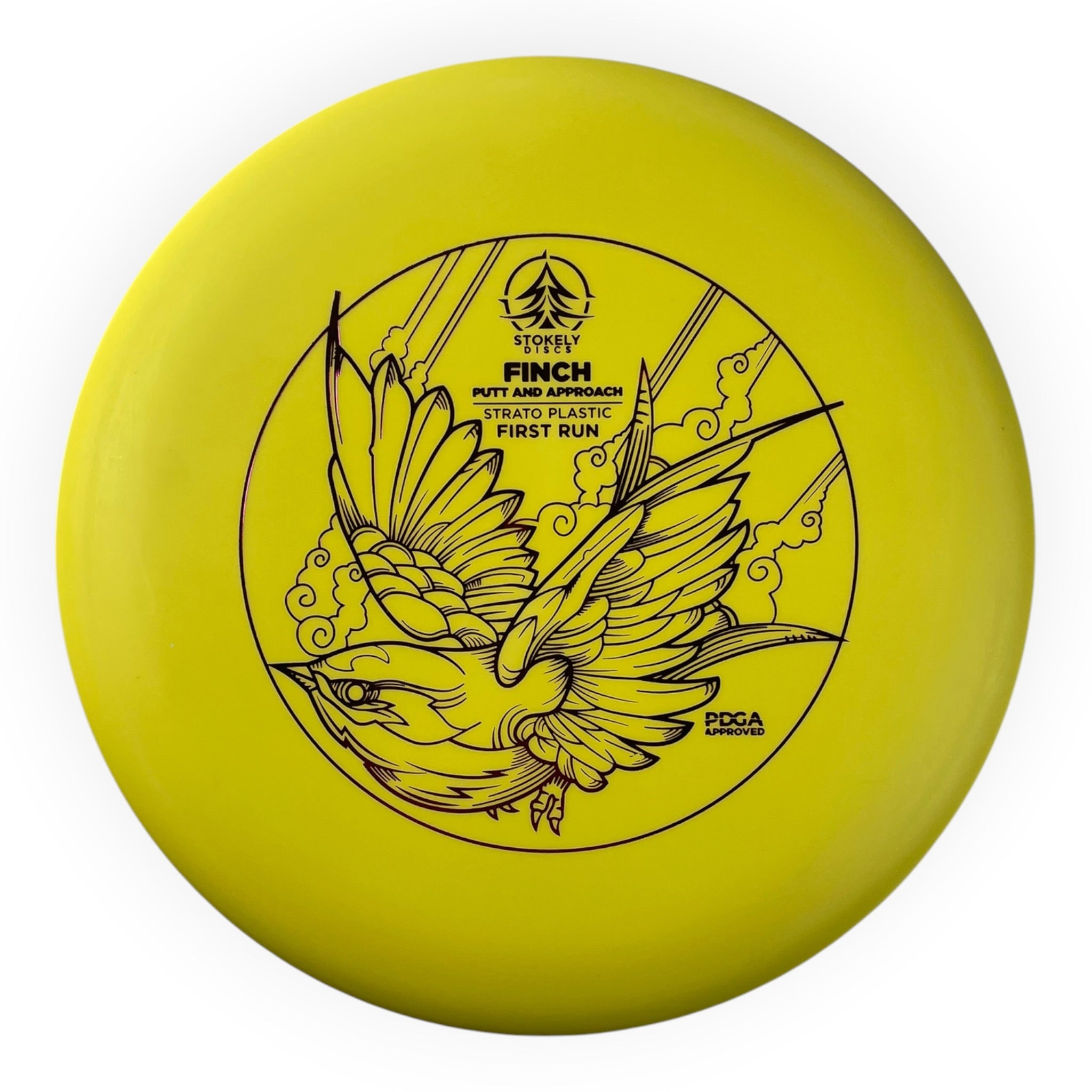 Stokely Discs Finch | Strato | Yellow/Pink 174g (First Run) Disc Golf