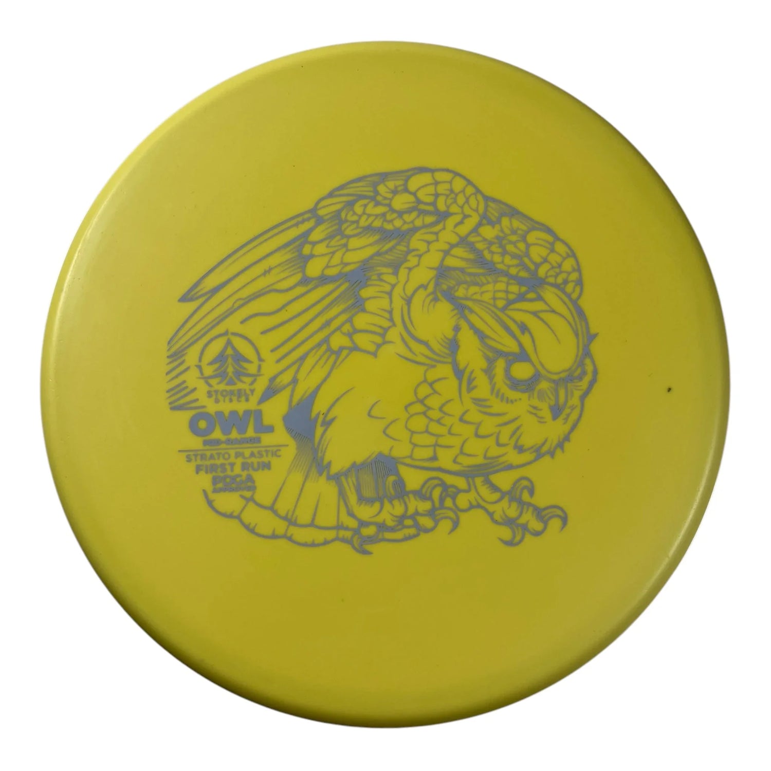 Stokely Discs Owl | Strato | Yellow/Silver 169g (First Run) Disc Golf