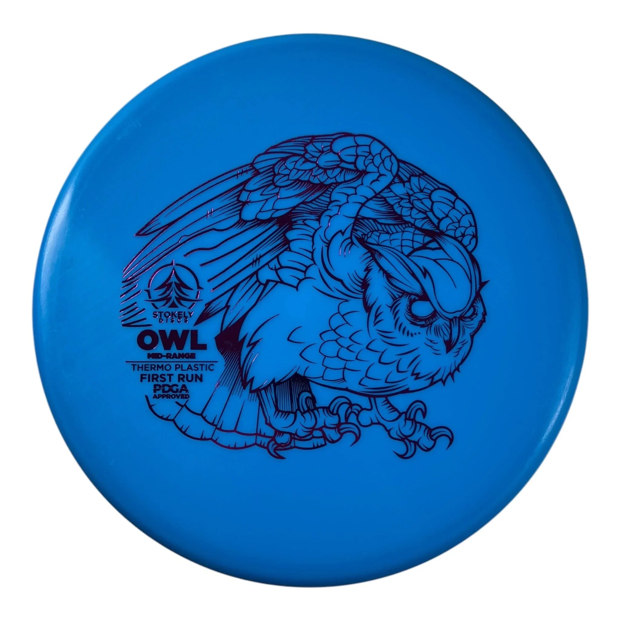 Stokely Discs Owl | Thermo | Blue/Pink 174g (First Run) Disc Golf