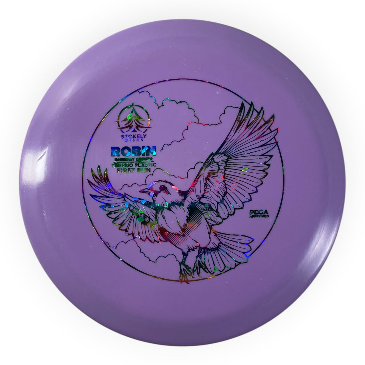 Stokely Discs Robin | Thermo | Purple/Rainbow 165g (First Run) Disc Golf