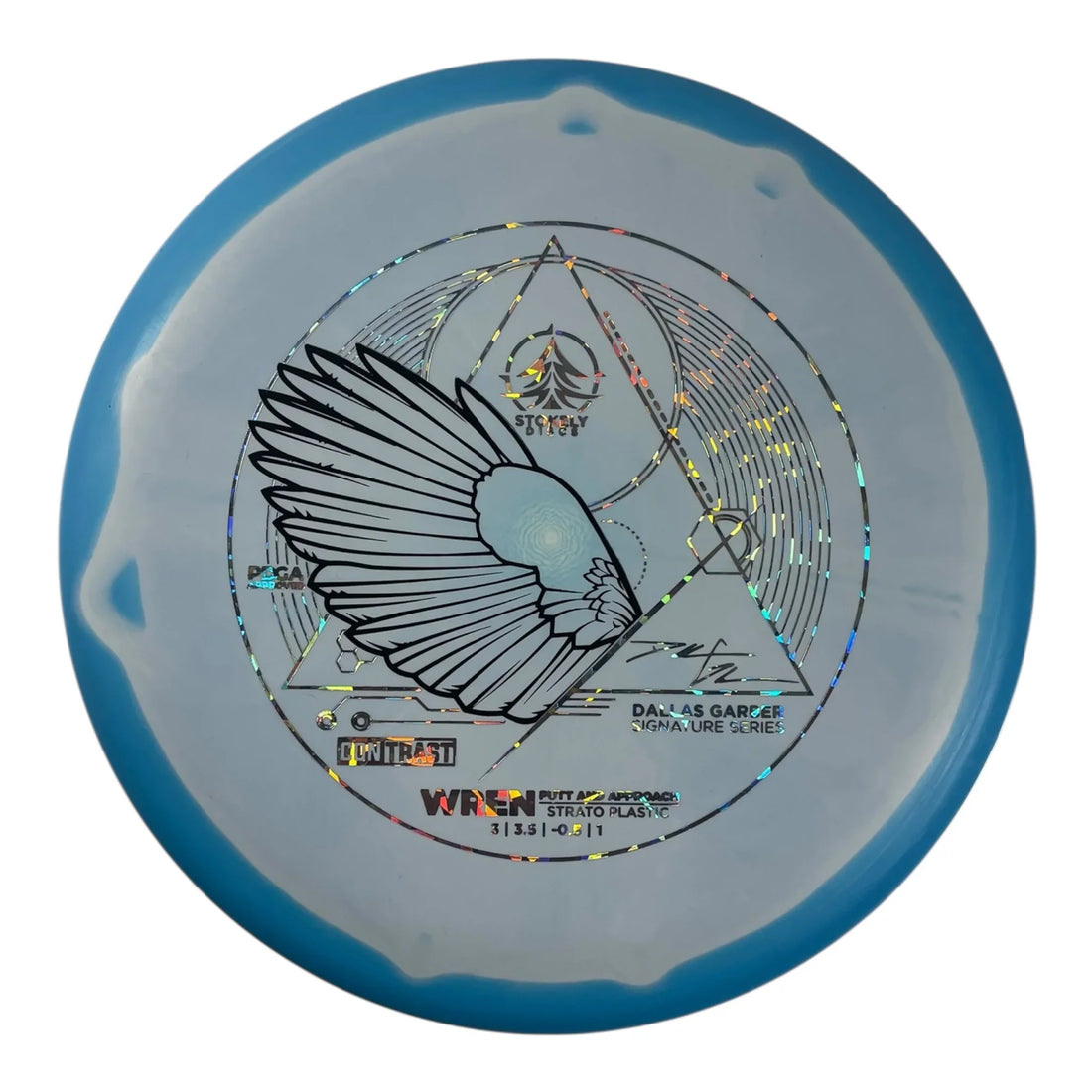 Stokely Discs Wren | Contrast Strato | White/Blue 174g (Dallas Garber) Disc Golf