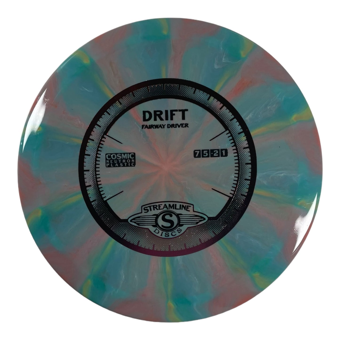 Streamline Discs Drift | Cosmic Neutron | Green/Sunset 167g Disc Golf