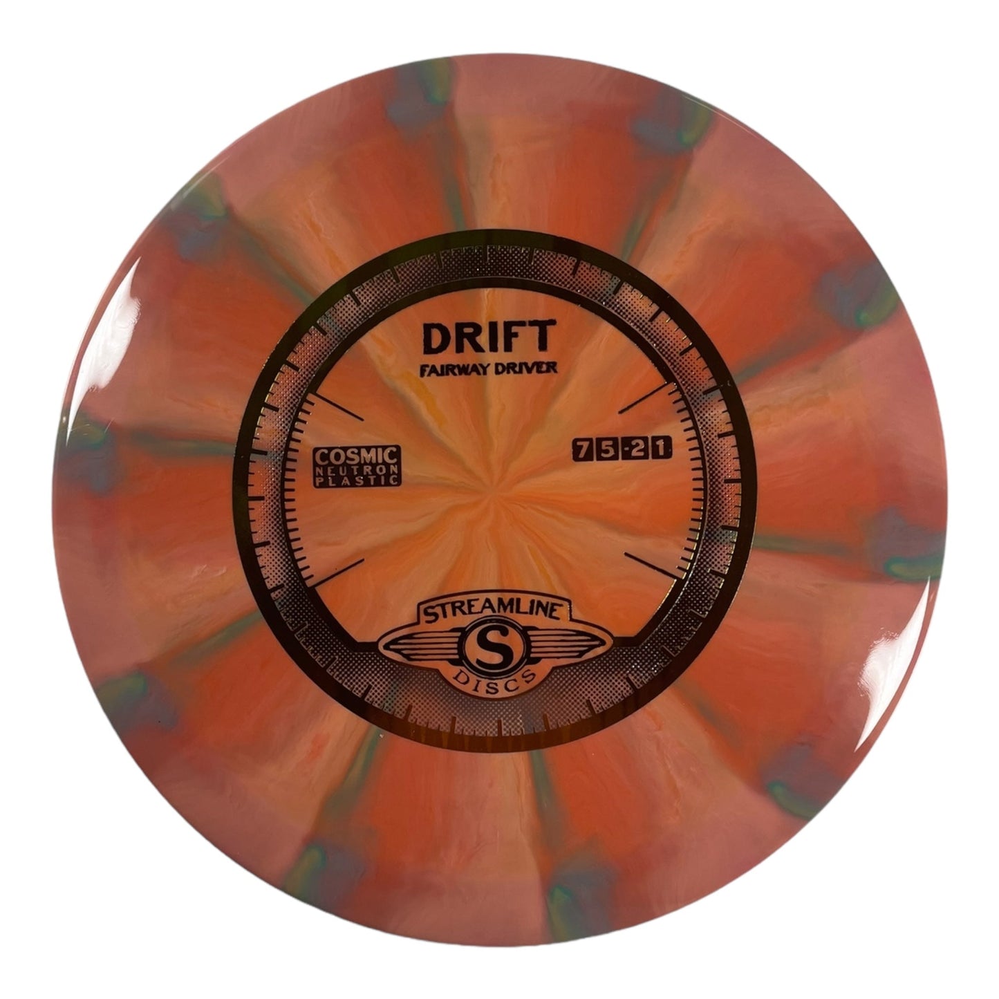 Streamline Discs Drift | Cosmic Neutron | Pink/Gold 168g Disc Golf