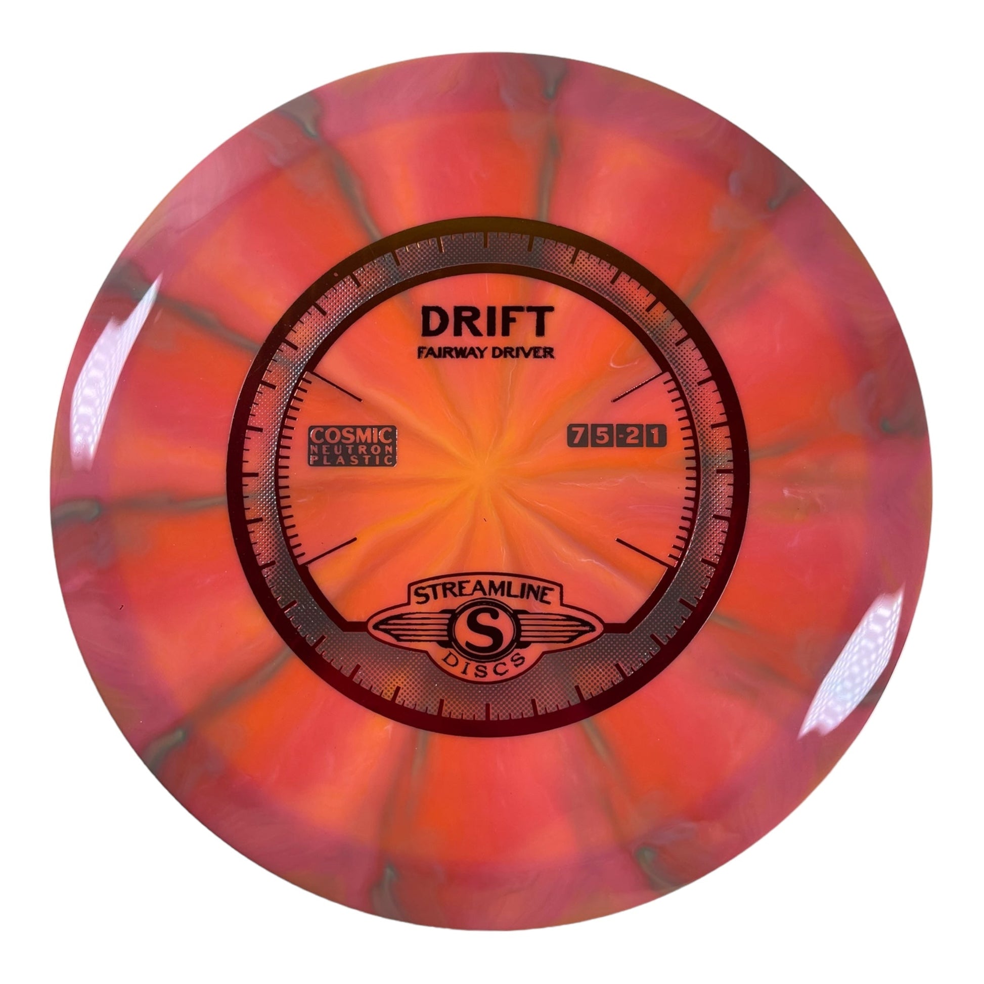 Streamline Discs Drift | Cosmic Neutron | Pink/Orange 173g Disc Golf