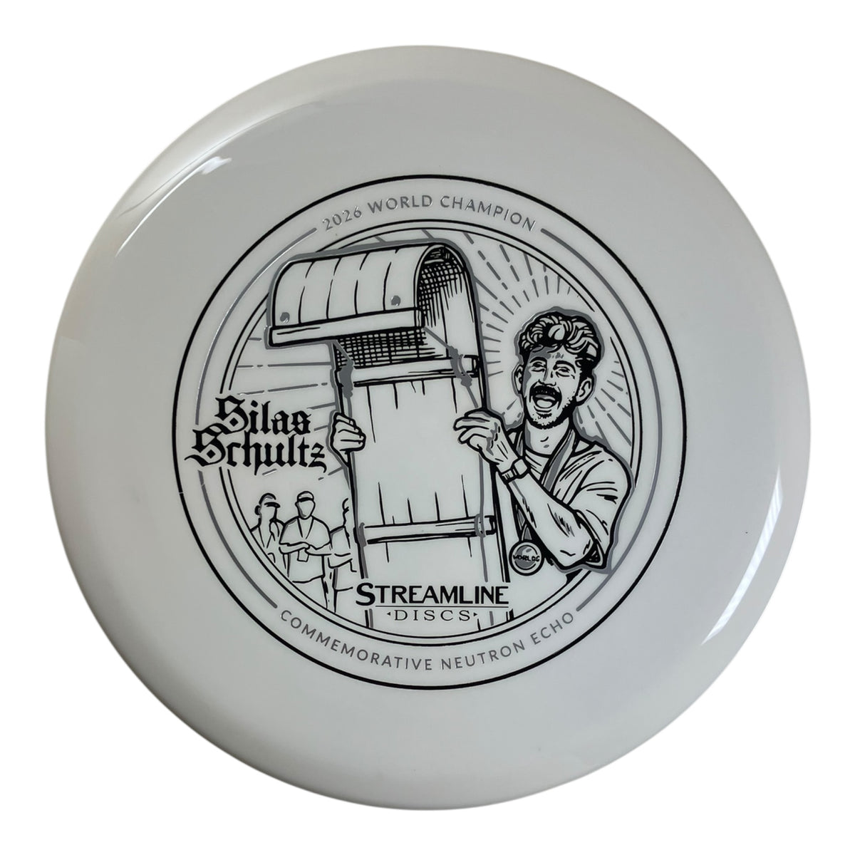 Streamline Discs Echo | Neutron | White/Black 177g (Silas Schultz Commemorative Edition) Disc Golf