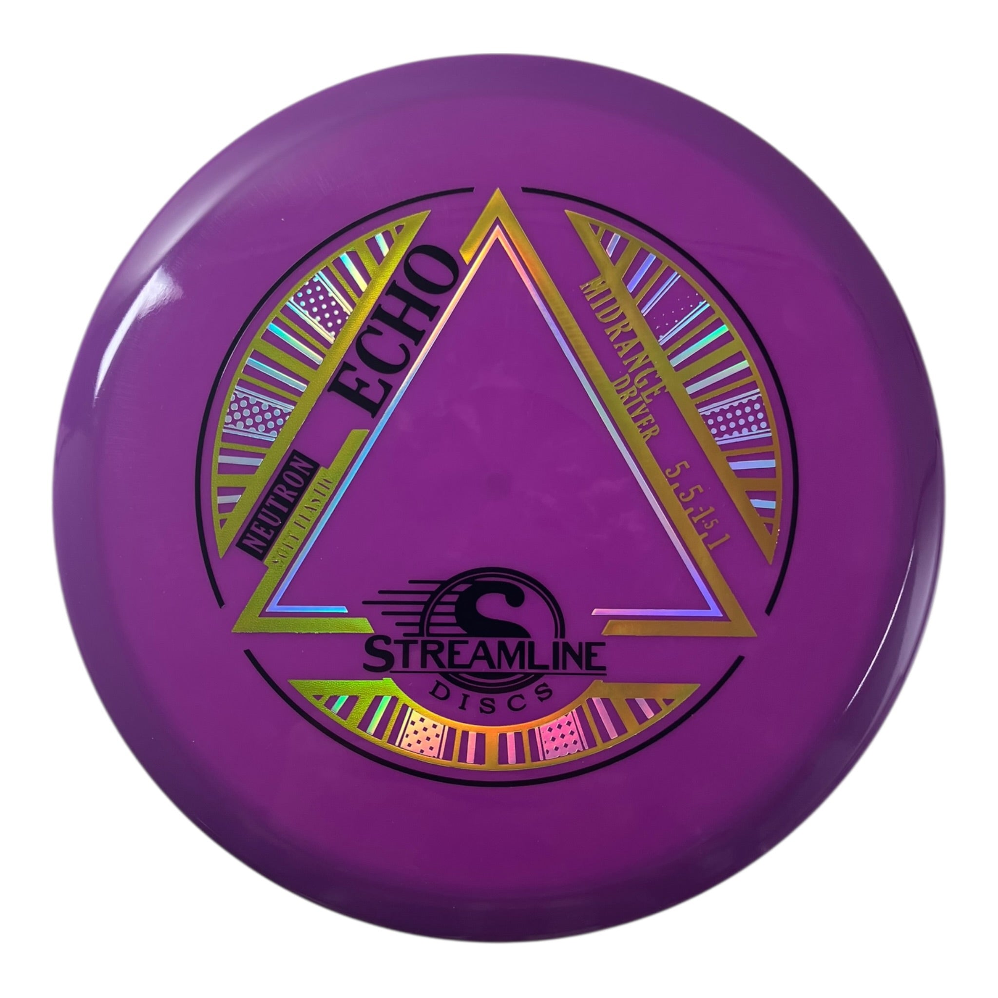 Streamline Discs Echo | Neutron Soft | Purple/Gold 175g Disc Golf