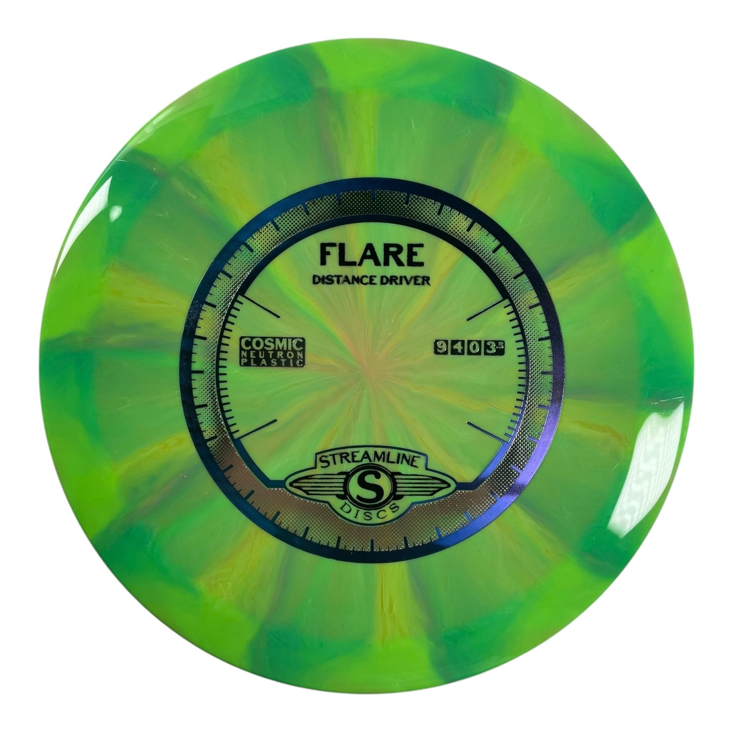 Streamline Discs Flare | Cosmic Neutron | Green/Blue 174g Disc Golf