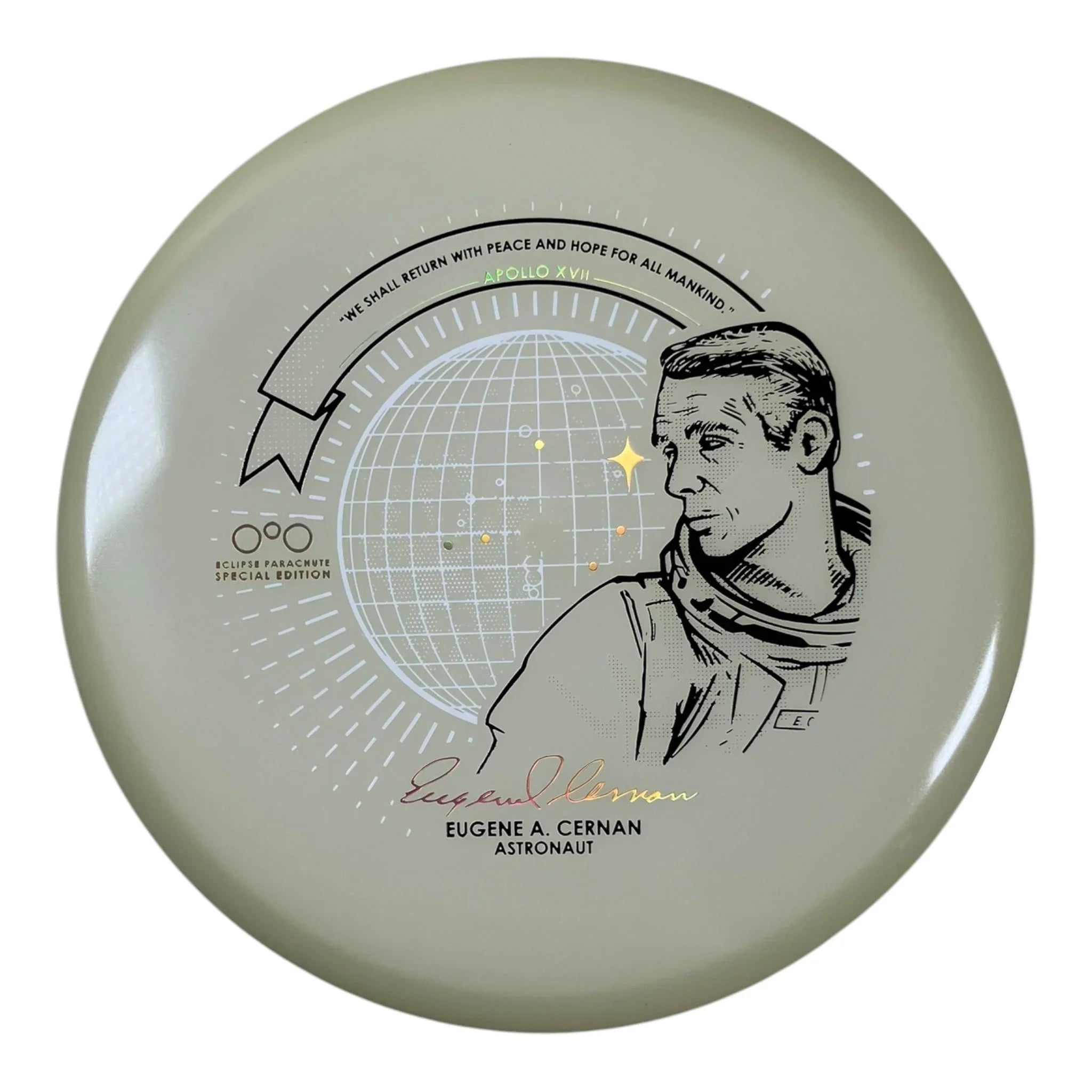 Streamline Discs Parachute | Color Glow Eclipse Soft | Green Glow/Gold 151 - 153g (Gyropalooza 2024) Disc Golf