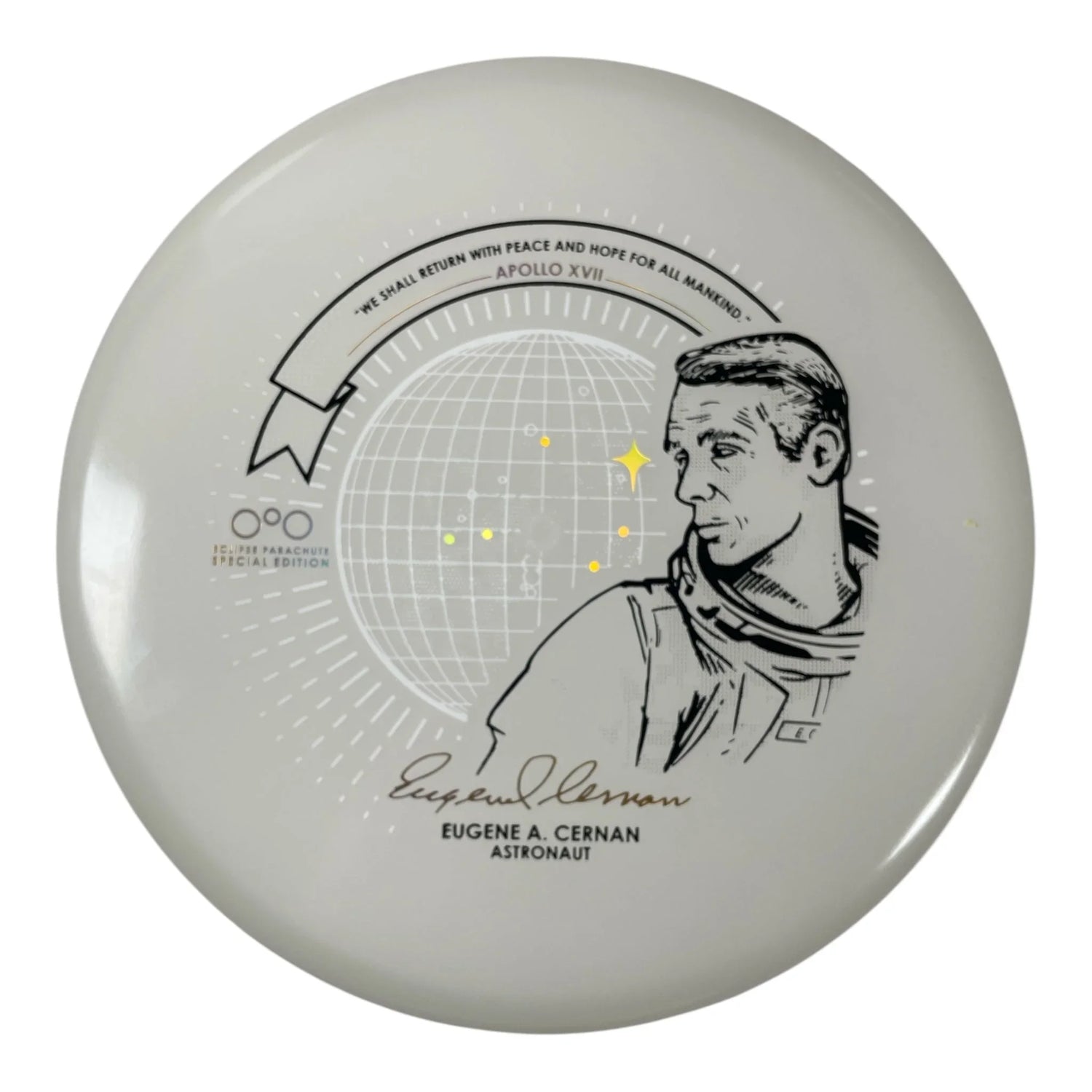 Streamline Discs Parachute | Color Glow Eclipse Soft | Purple Glow/Gold 154g (Gyropalooza 2024) Disc Golf