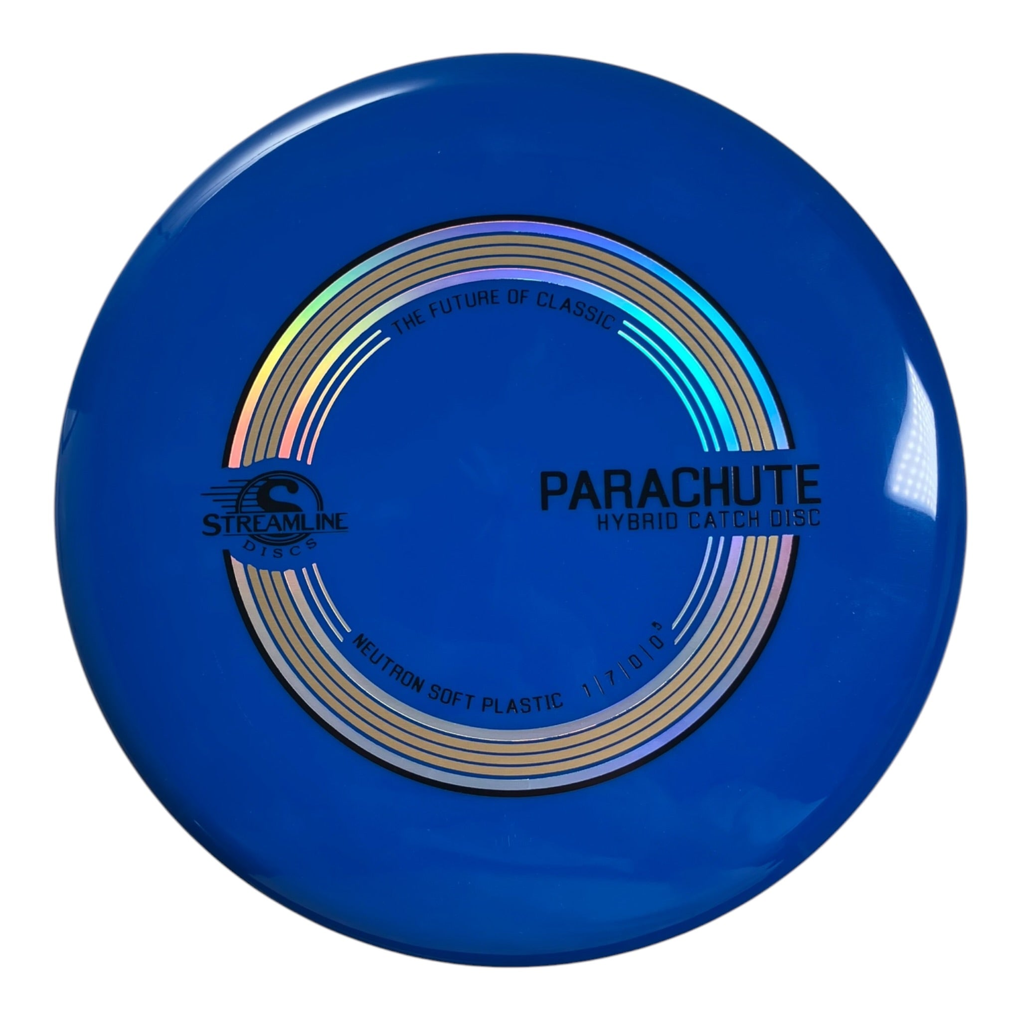 Streamline Discs Parachute | Neutron Soft | Blue/Gold 150g (OTB Open 2026) Disc Golf