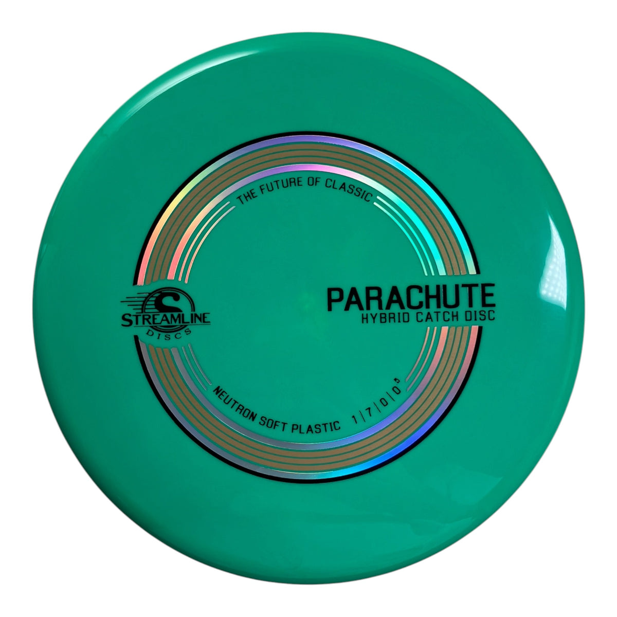 Streamline Discs Parachute | Neutron Soft | Teal/Gold 152g (OTB Open 2026) Disc Golf
