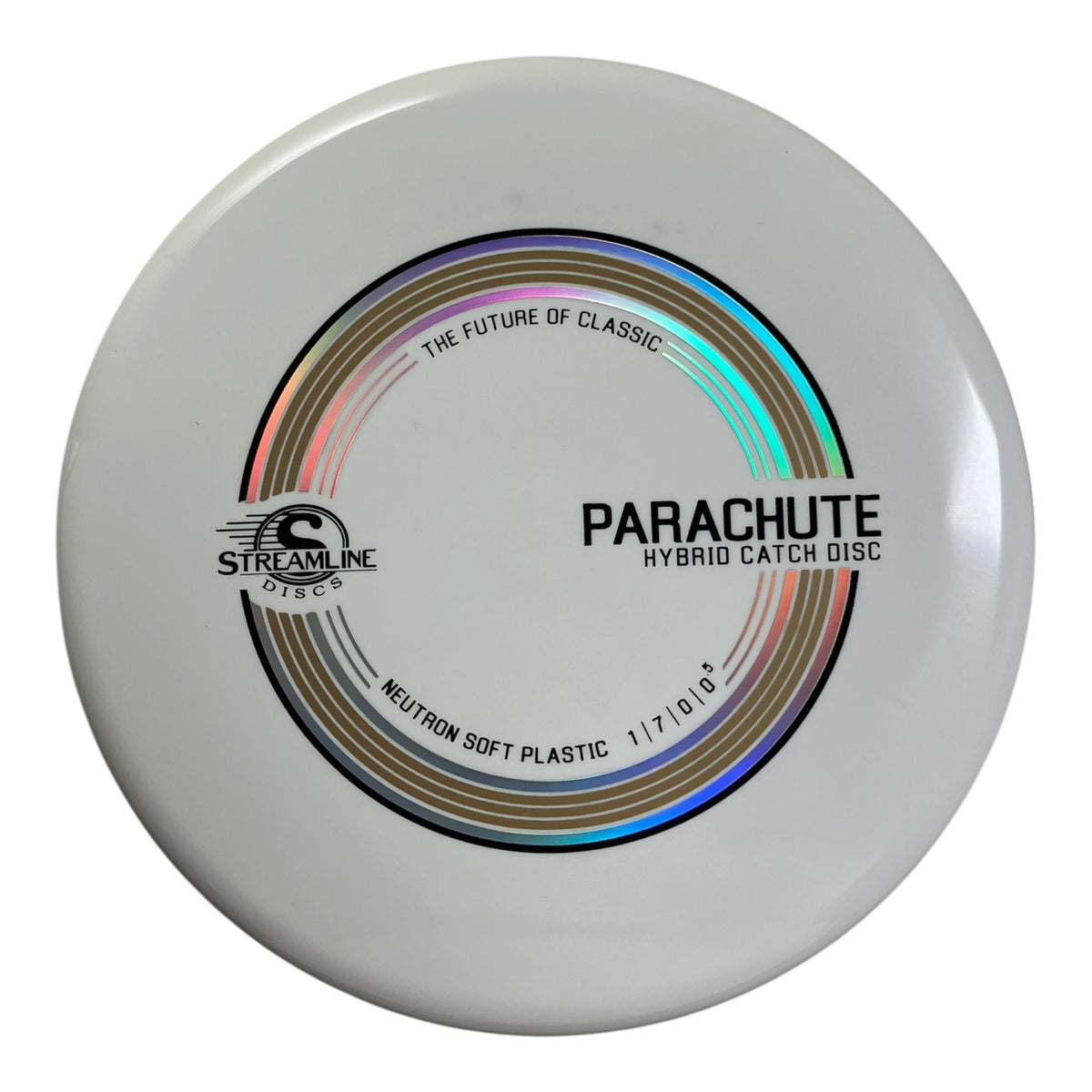 Streamline Discs Parachute | Neutron Soft | White/Gold 152g (OTB Open 2026) Disc Golf