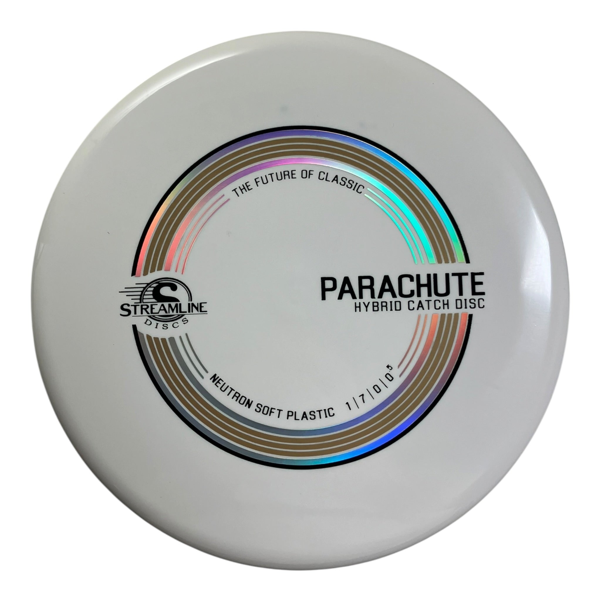 Streamline Discs Parachute | Neutron Soft | White/Gold 152g (OTB Open 2026) Disc Golf