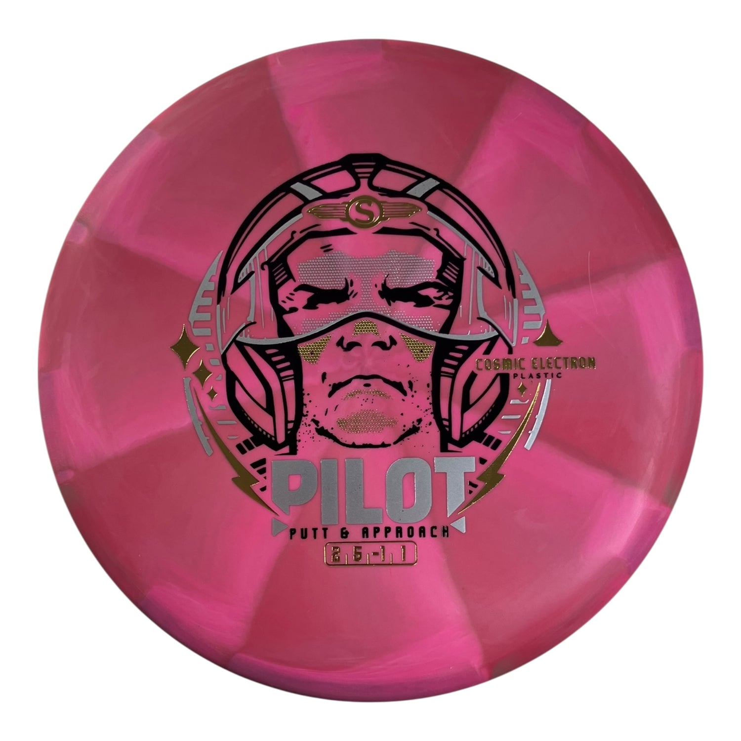 Streamline Discs Pilot | Cosmic Electron | Pink/Gold 168g Disc Golf