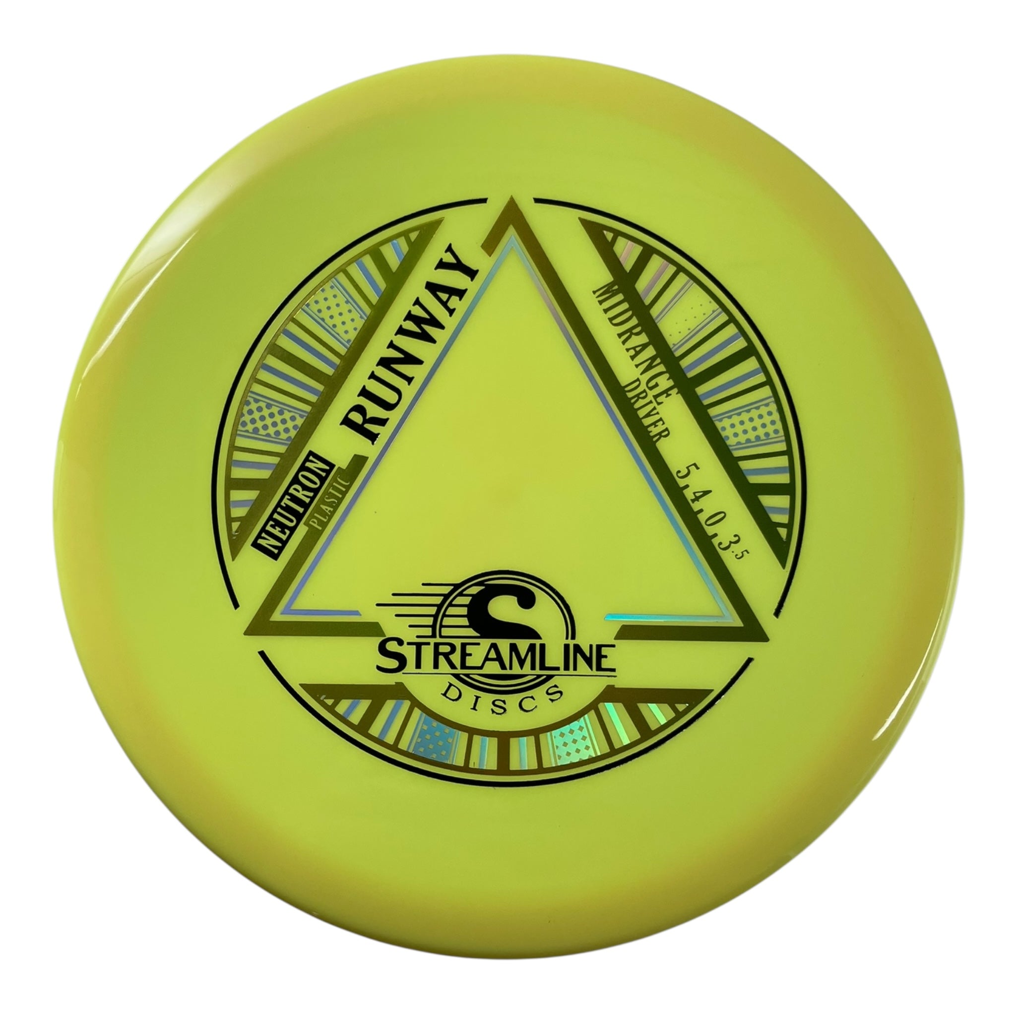 Streamline Discs Runway | Neutron | Yellow/Gold 167g Disc Golf