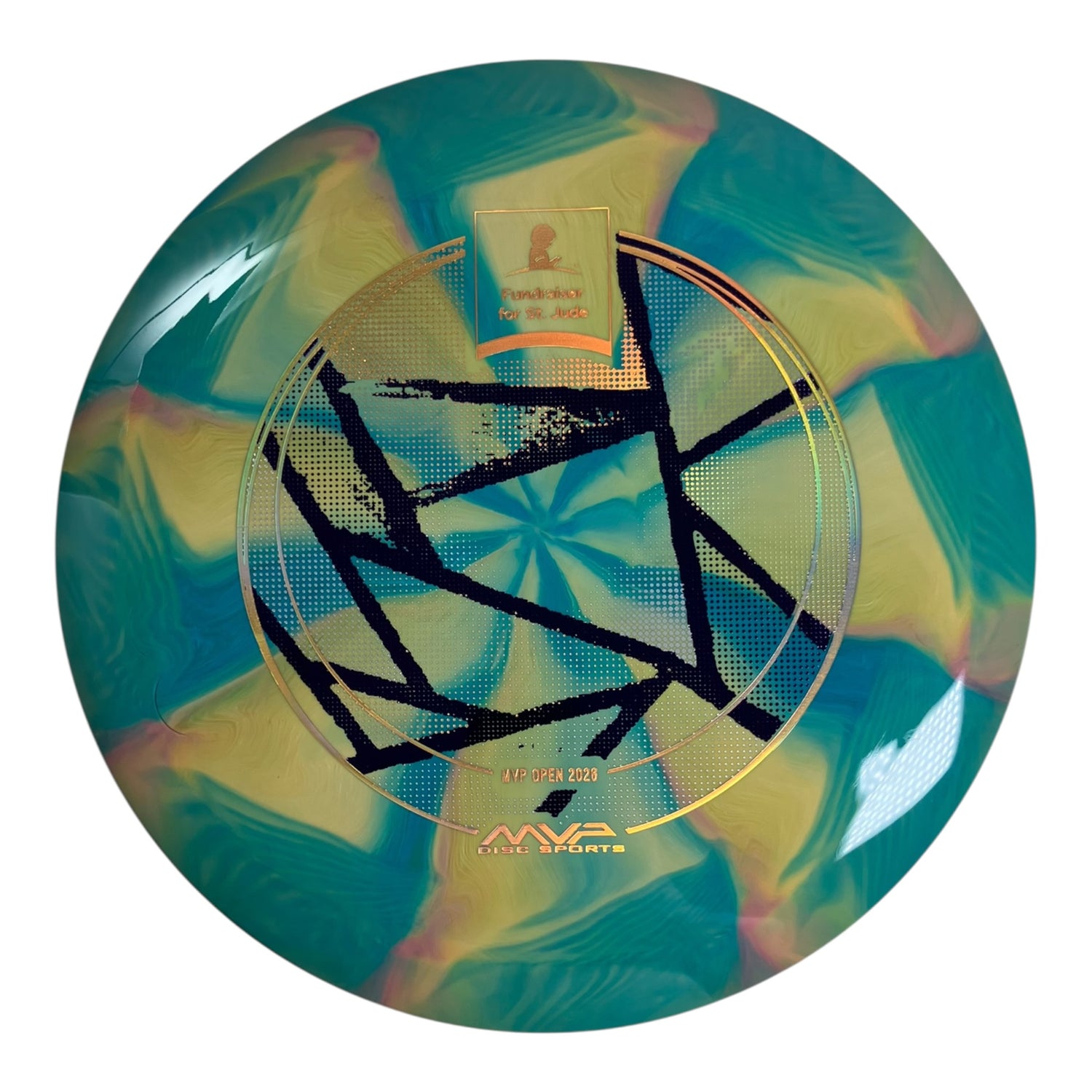 Streamline Discs Shift | Cosmic Neutron | Teal/Gold 175g (St. Jude) Disc Golf