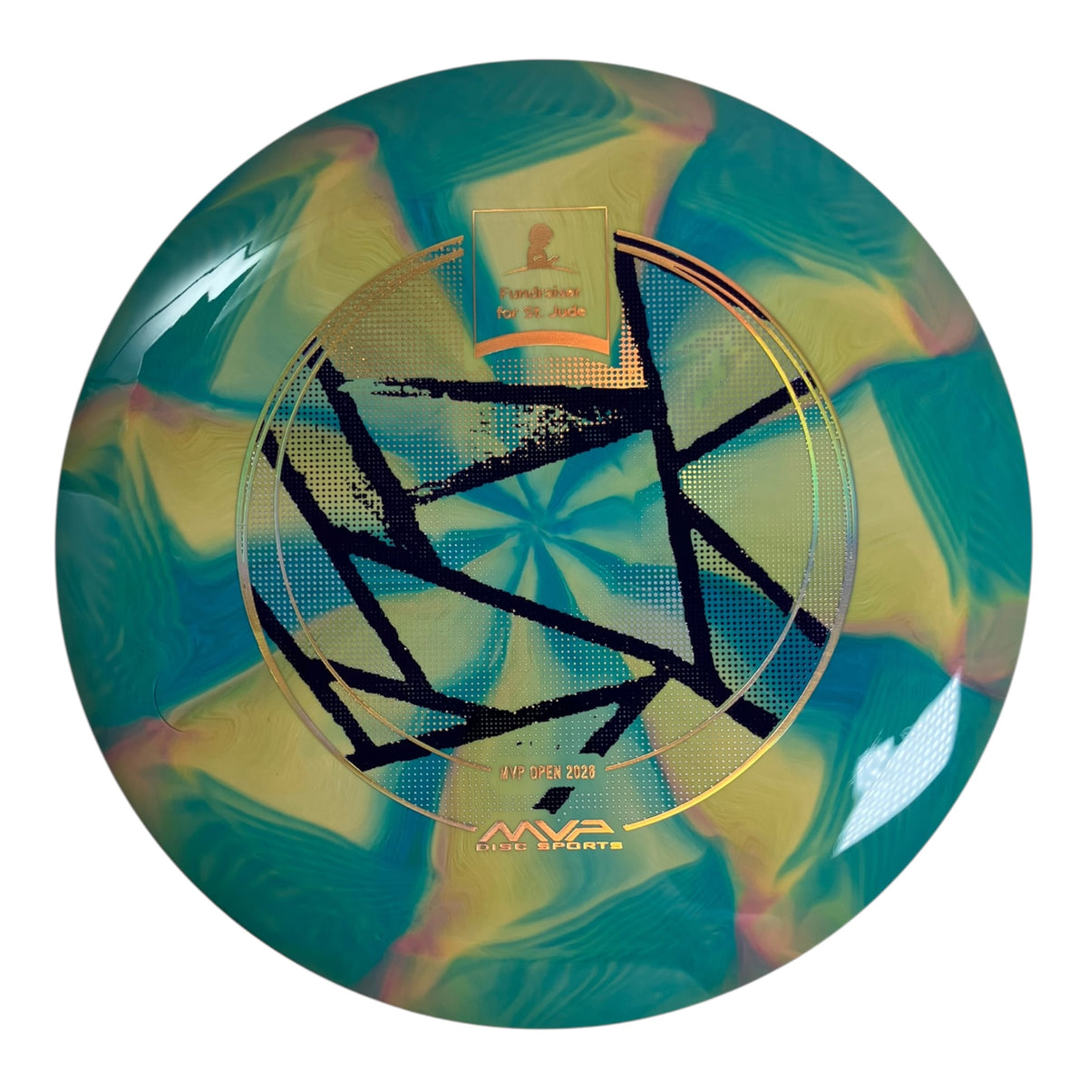 Streamline Discs Shift | Cosmic Neutron | Teal/Gold 175g (St. Jude) Disc Golf