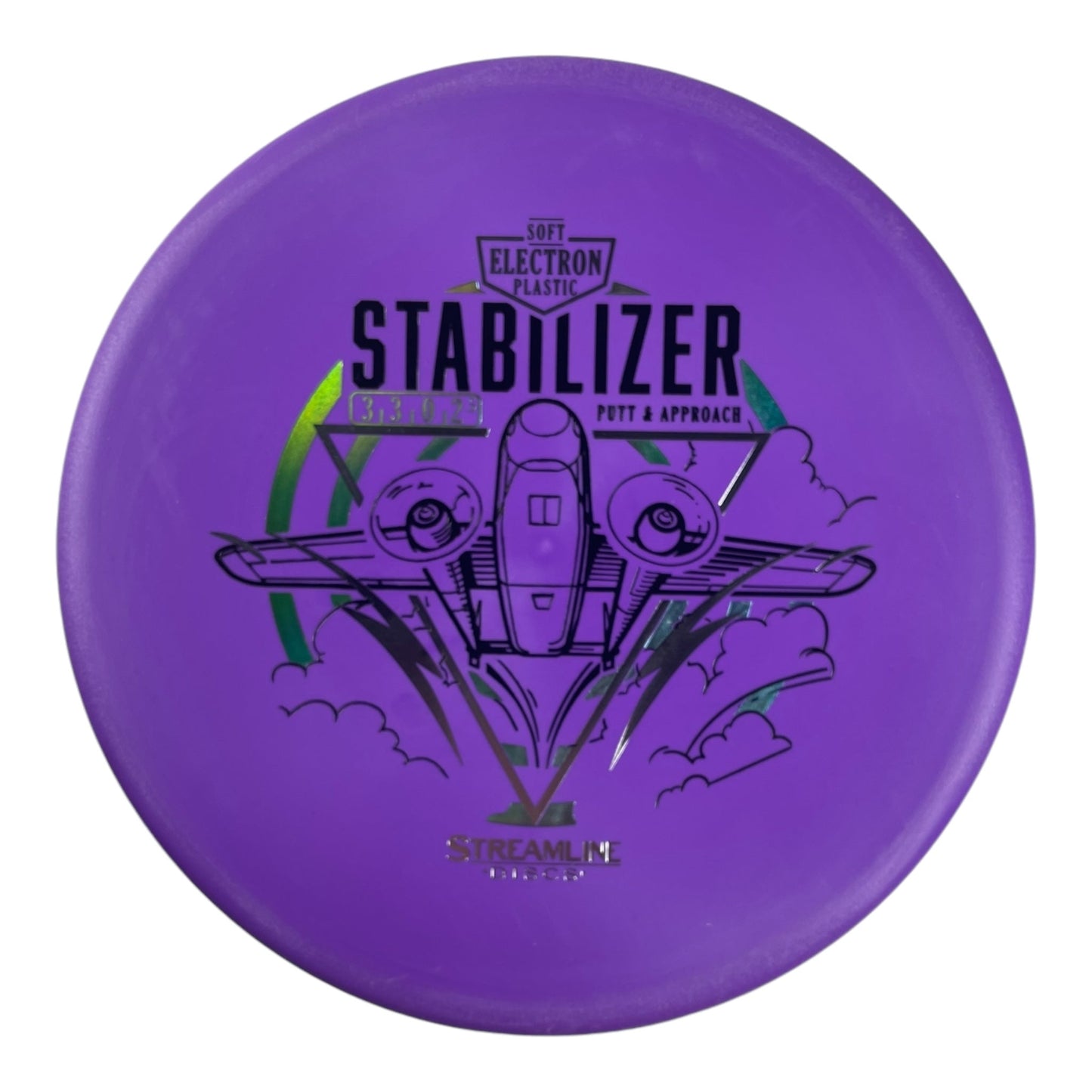 Streamline Discs Stabilizer | Electron Soft | Purple/Green 165g Disc Golf