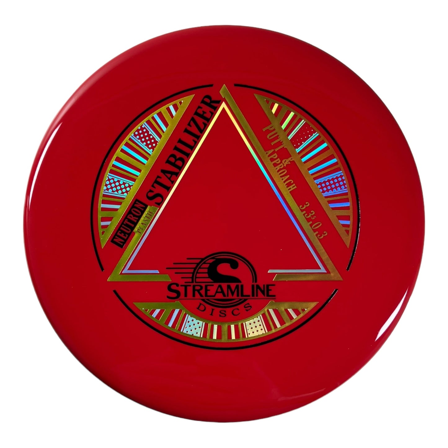 Streamline Discs Stabilizer | Neutron | Red/Gold 166g Disc Golf