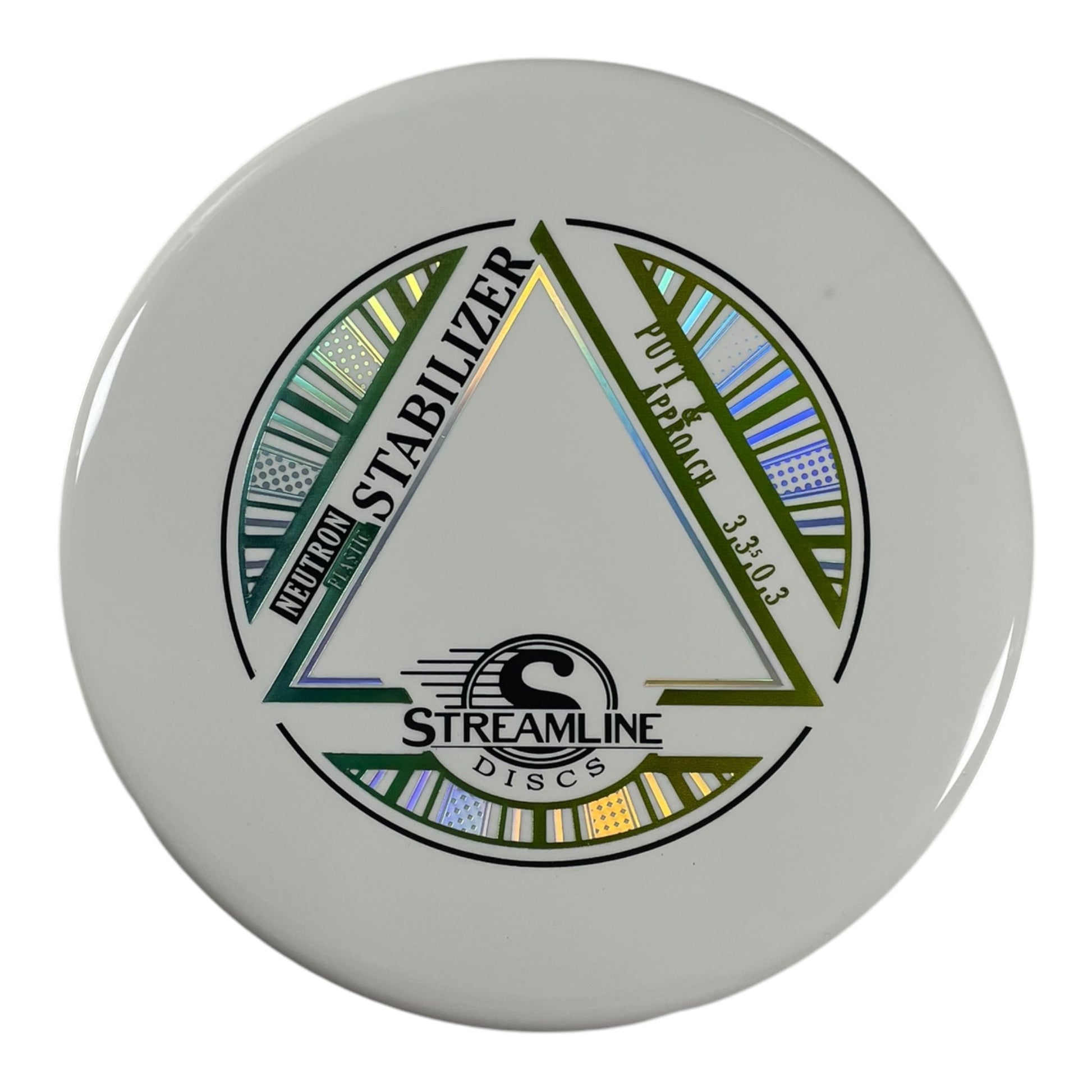 Streamline Discs Stabilizer | Neutron | White/Green 169g Disc Golf