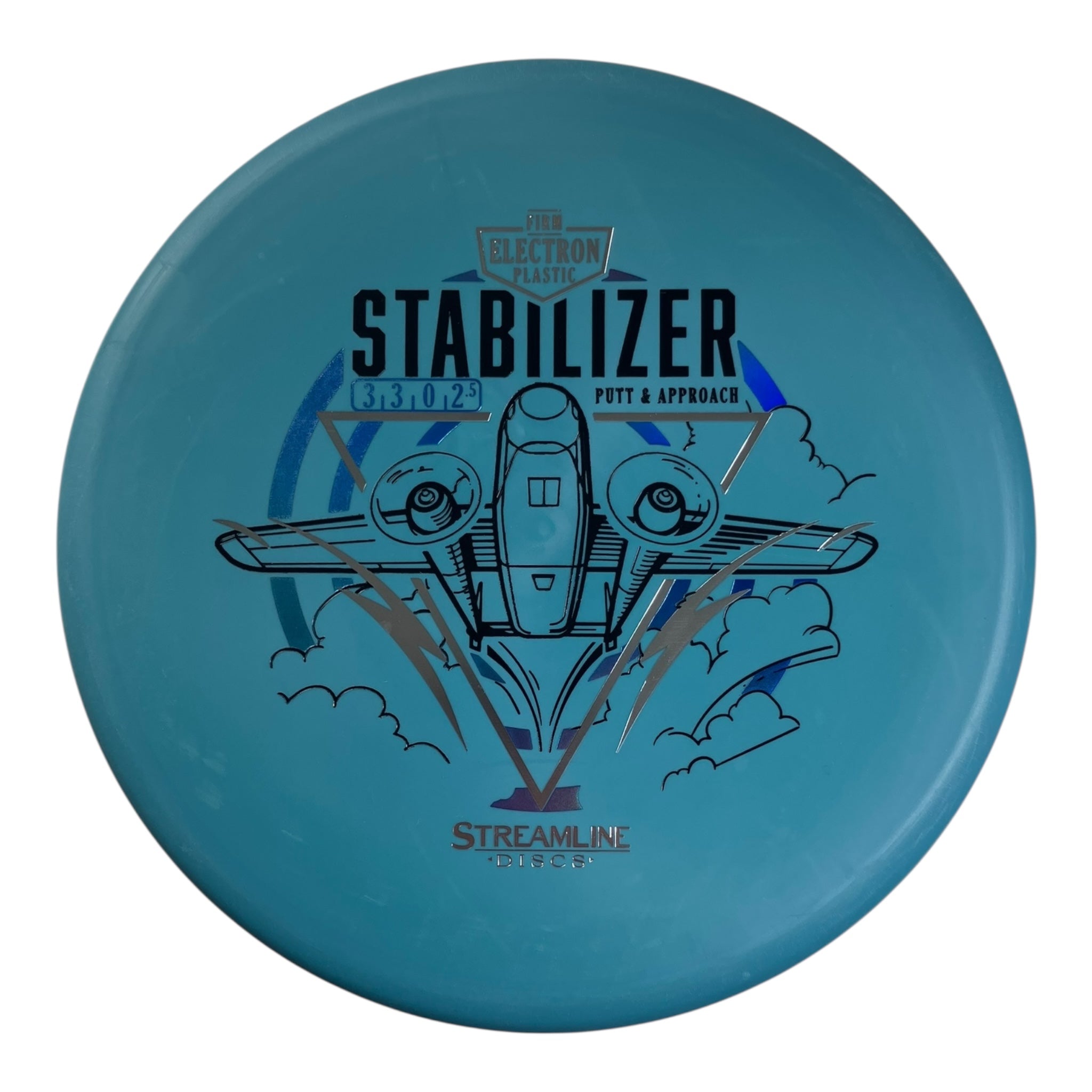 Streamline Discs Stabilizer | Electron Firm | Blue/Silver 174g Disc Golf