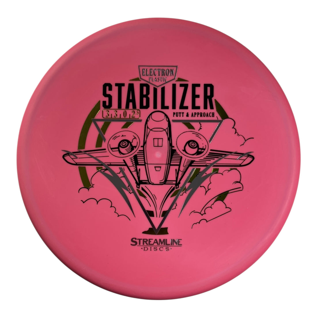 Streamline Discs Stabilizer | Electron | Pink/Gold 168g Disc Golf