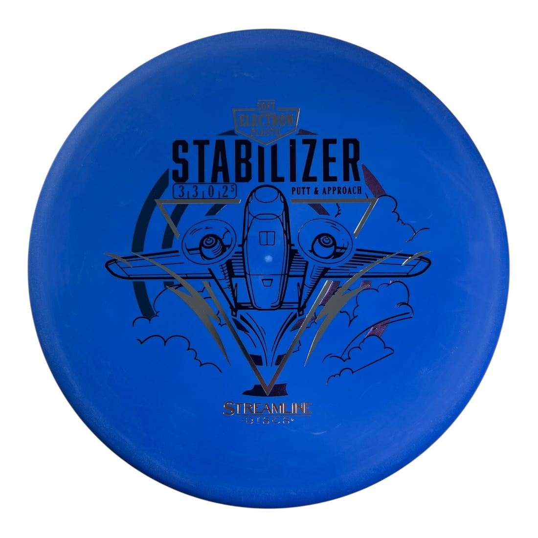 Streamline Discs Stabilizer | Electron Soft | Blue/Silver 168g Disc Golf