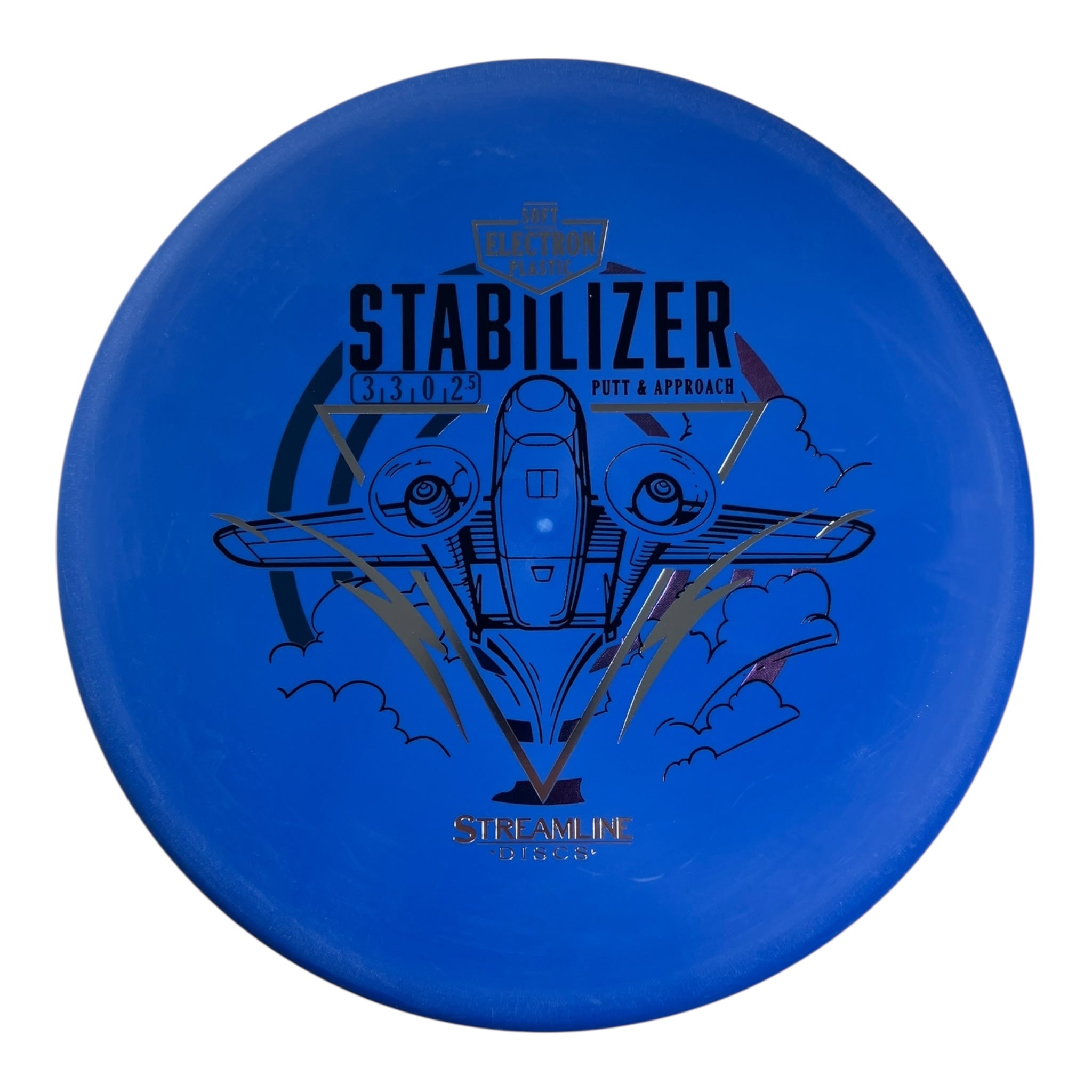 Streamline Discs Stabilizer | Electron Soft | Blue/Silver 168g Disc Golf