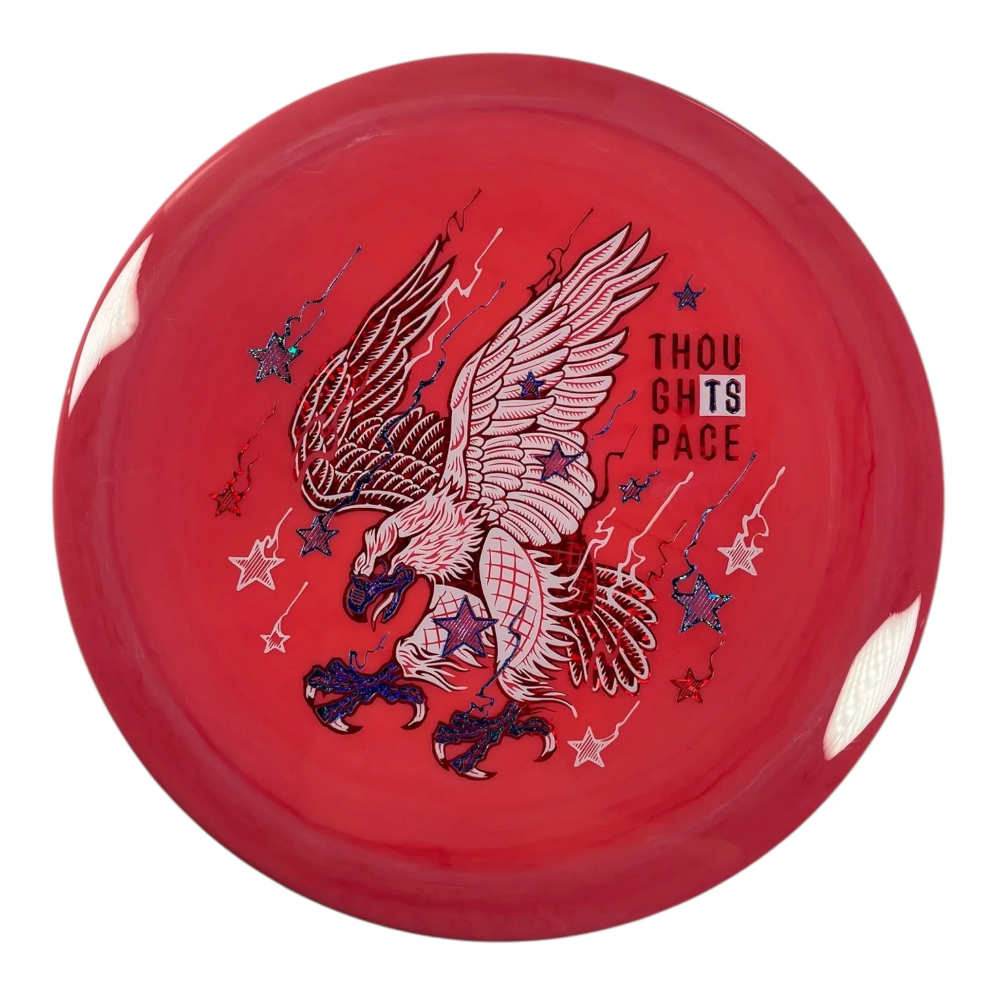 Thought Space Athletics Coalesce | Aura | Pink/White/Red Holo 175g (Freedom Chicken) Disc Golf