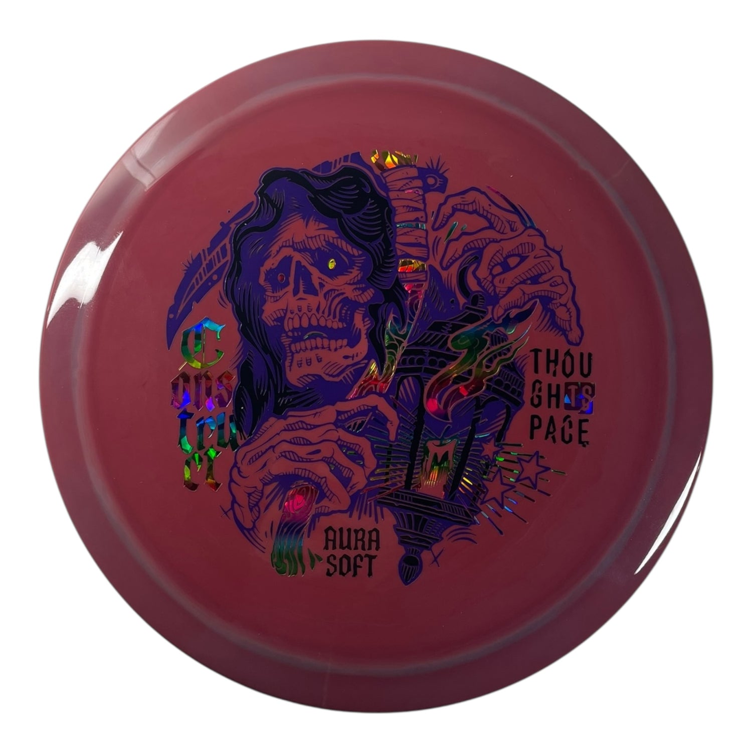Thought Space Athletics Construct | Aura Soft | Pink/Purple/Rainbow 172g Disc Golf