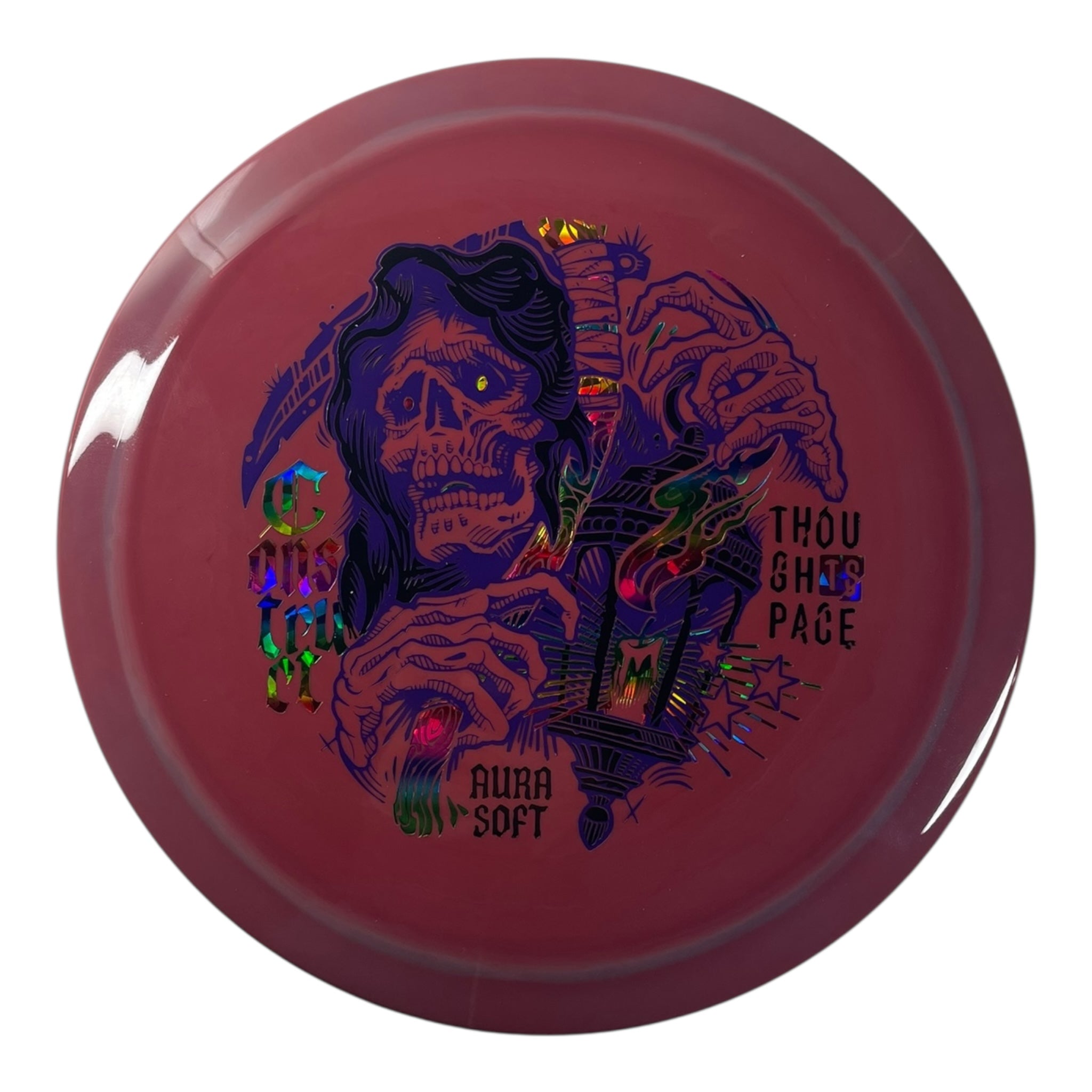 Thought Space Athletics Construct | Aura Soft | Pink/Purple/Rainbow 172g Disc Golf