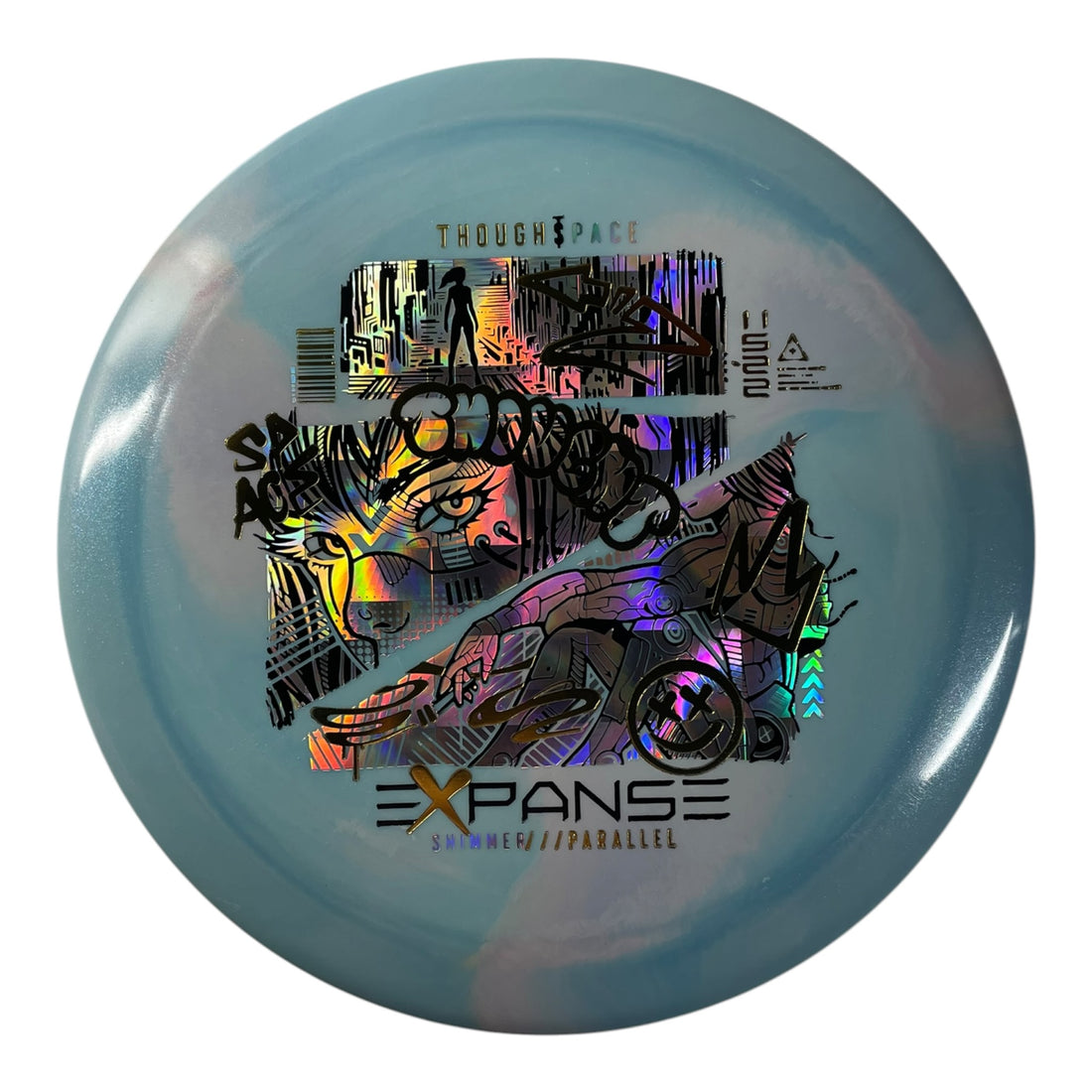 Thought Space Athletics Expanse | Shimmer Parallel | Blue/Holo/Gold 174g Disc Golf