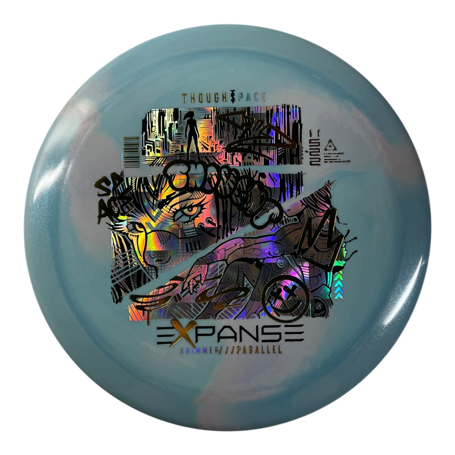 Thought Space Athletics Expanse | Shimmer Parallel | Blue/Holo/Gold 174g Disc Golf