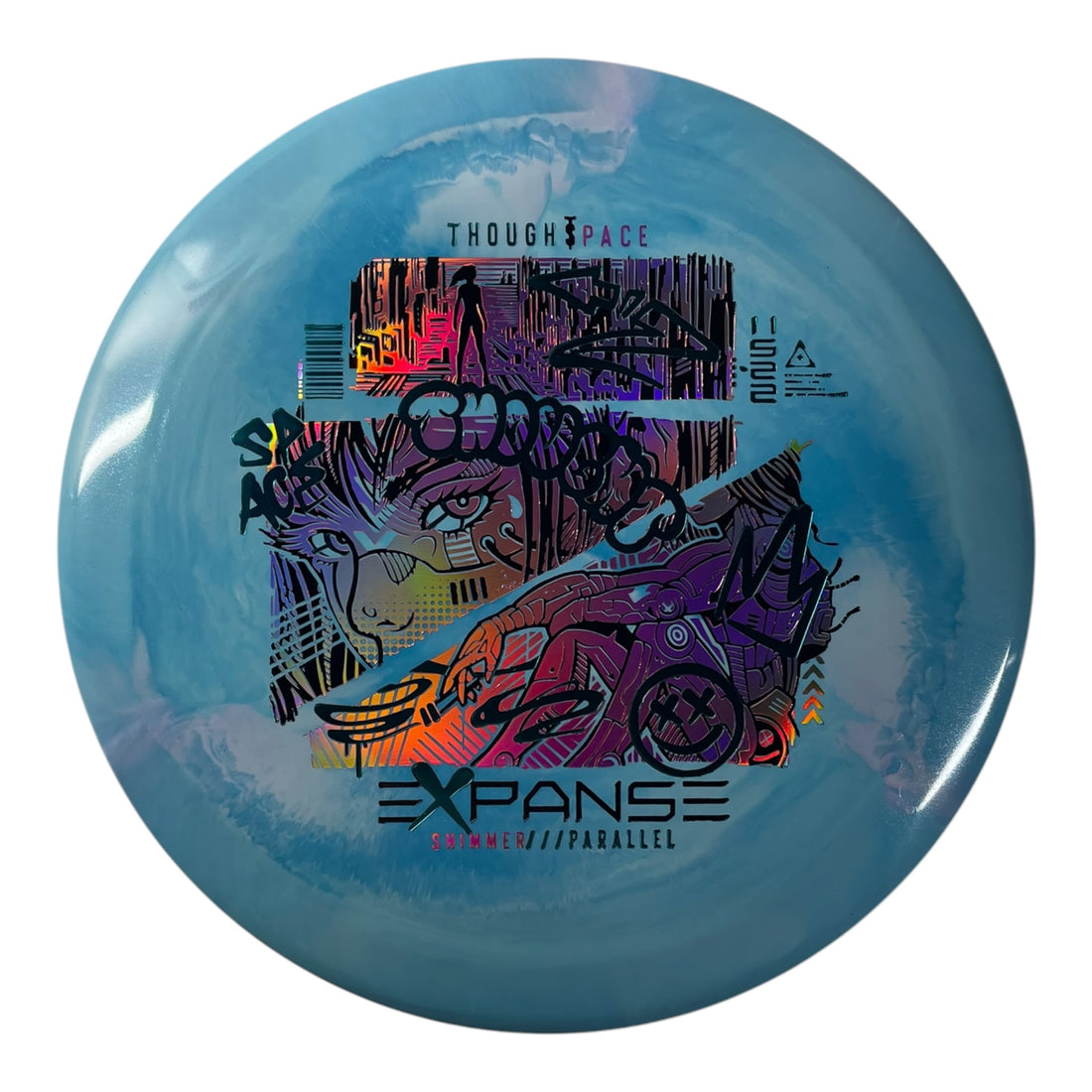 Thought Space Athletics Expanse | Shimmer Parallel | Blue/Pink Holo/Teal 170g Disc Golf