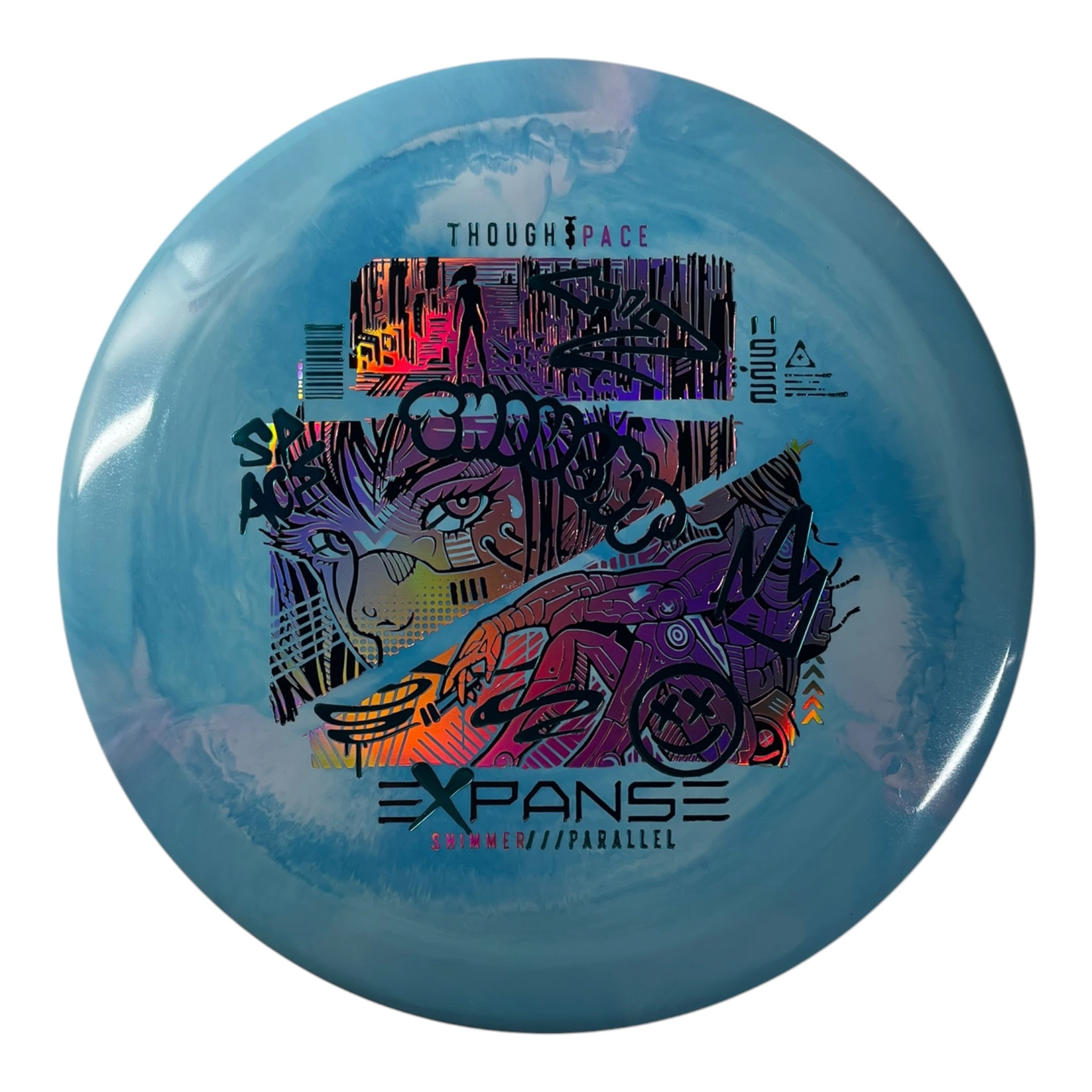 Thought Space Athletics Expanse | Shimmer Parallel | Blue/Pink Holo/Teal 170g Disc Golf