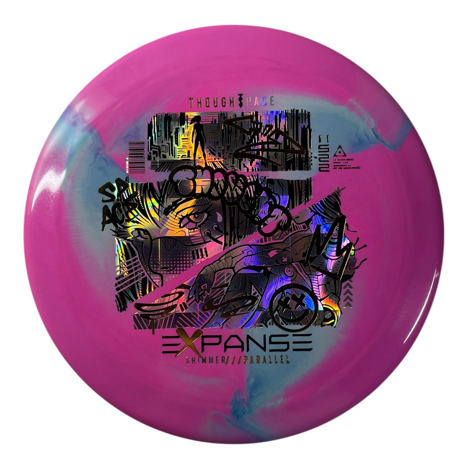 Thought Space Athletics Expanse | Shimmer Parallel | Pink/Holo/Gold 167g Disc Golf
