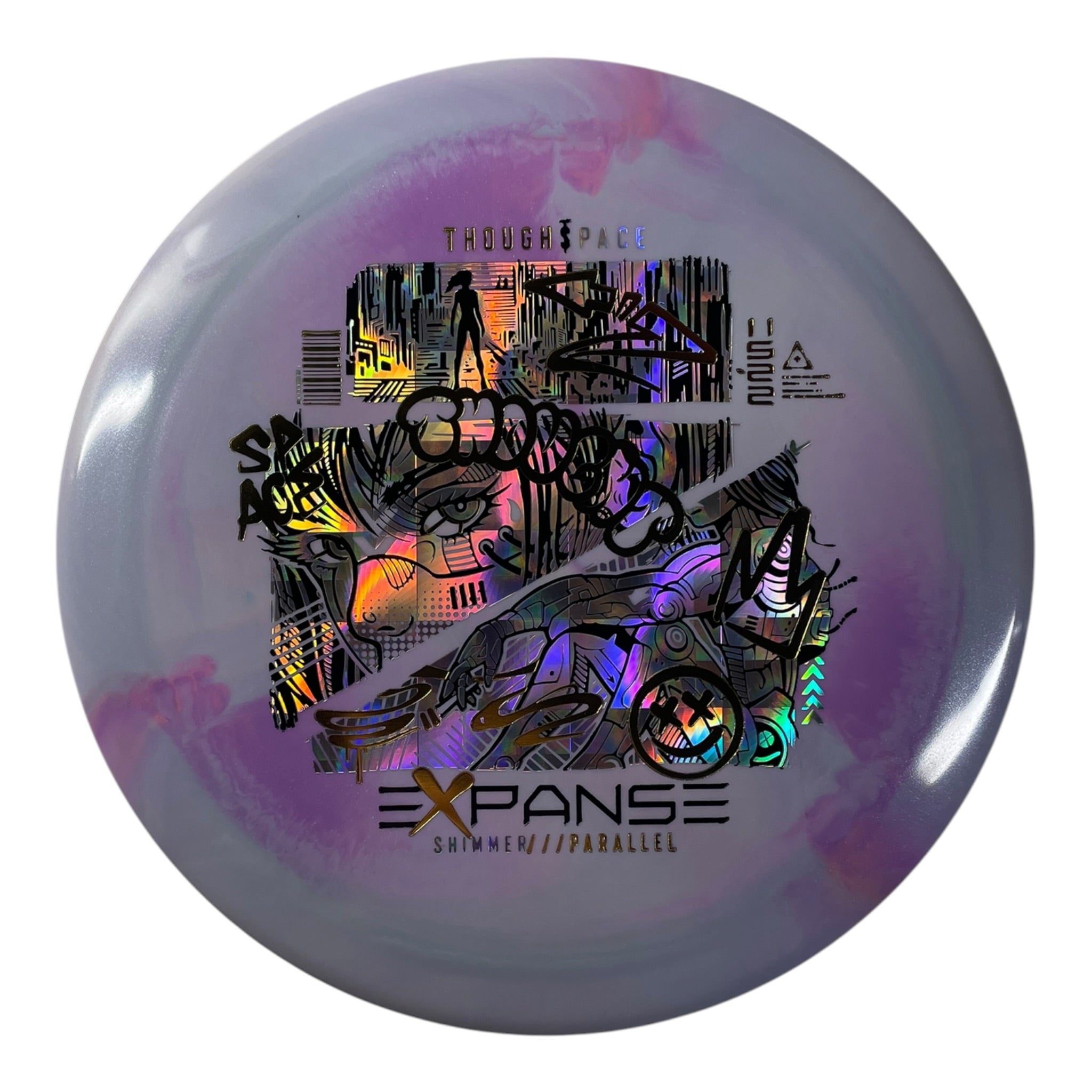 Thought Space Athletics Expanse | Shimmer Parallel | Purple/Holo/Gold 174g Disc Golf