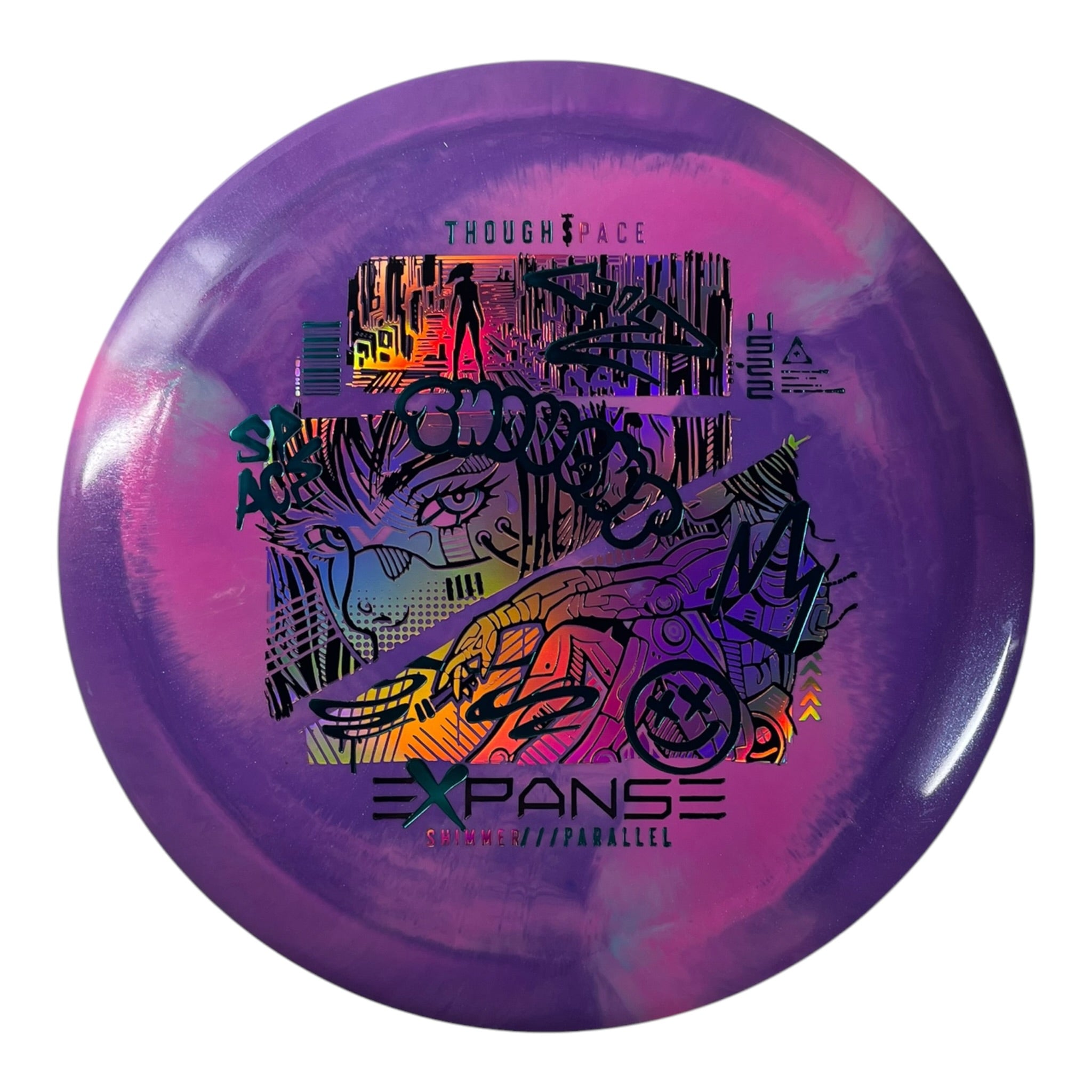 Thought Space Athletics Expanse | Shimmer Parallel | Purple/Pink Holo/Teal 172g Disc Golf