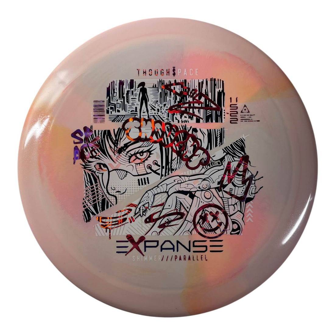 Thought Space Athletics Expanse | Shimmer Parallel | Tan/White/Lasers 175g Disc Golf