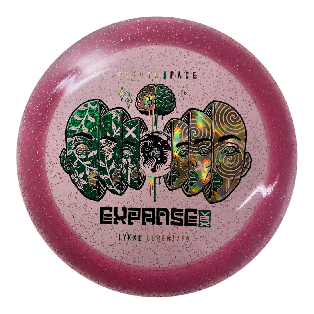 Thought Space Athletics Expanse | Vex | Pink/Green/Gold 170g (Lykke Lorentzen) Disc Golf